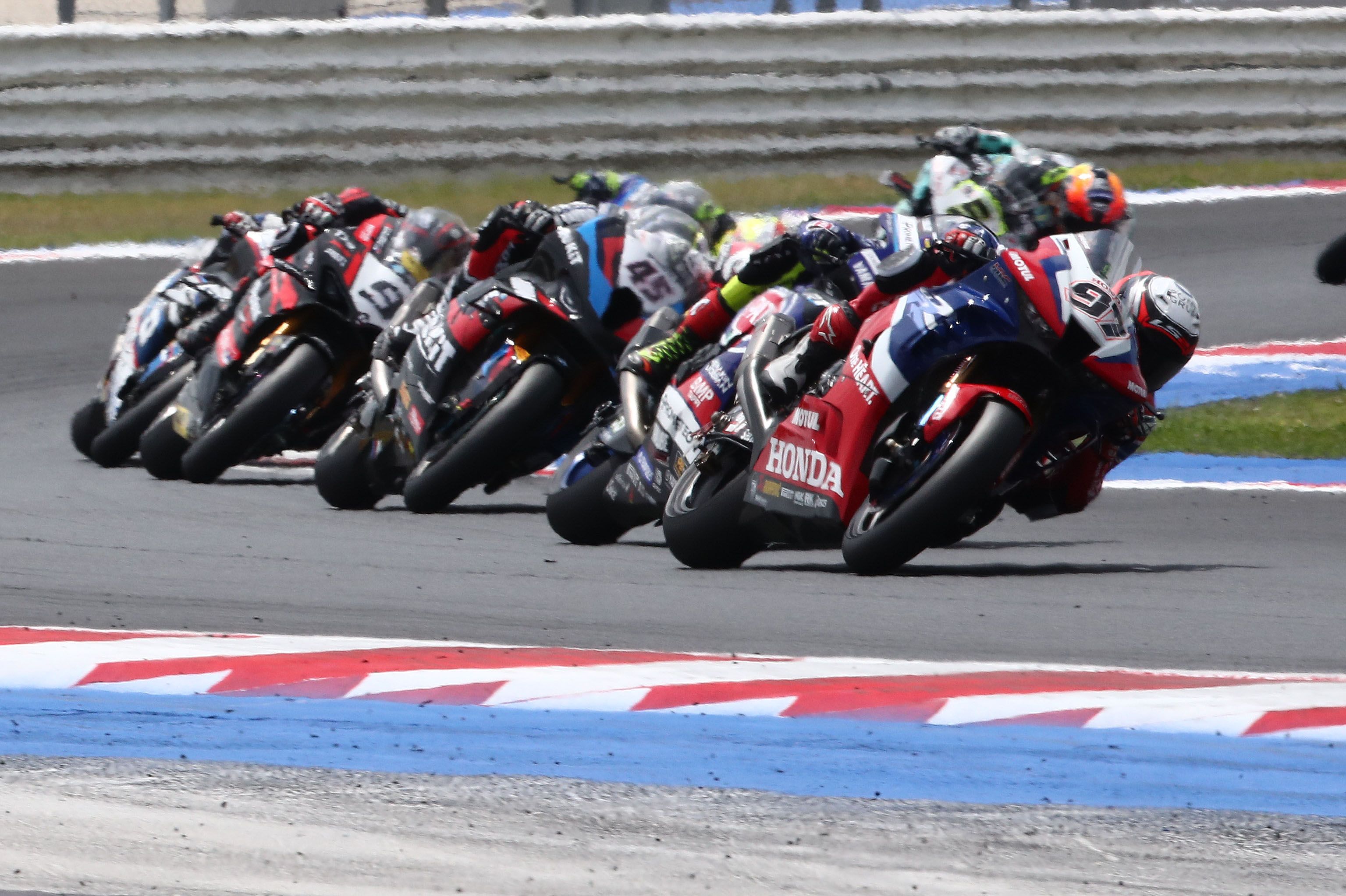 Xavi Vierge, Andrea Locatelli, Scott Redding y Danilo Petrucci, WSBK Misano 2023