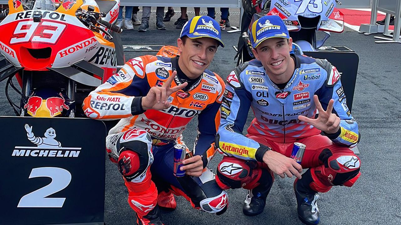 Primera vez en primera fila de MotoGP para los hermanos Márquez (Fotos: Repsol Honda Team)