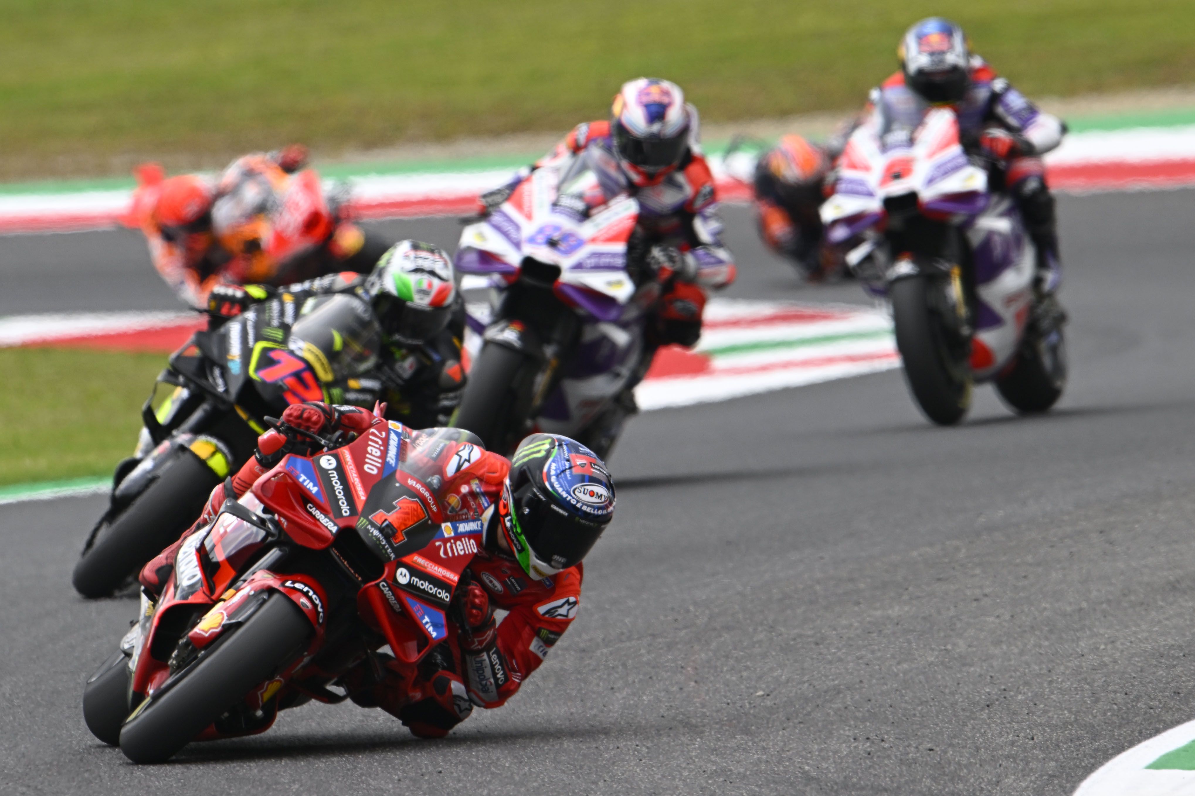 Pecco Bagnaia ha comandado el repóker de Ducati en Mugello.