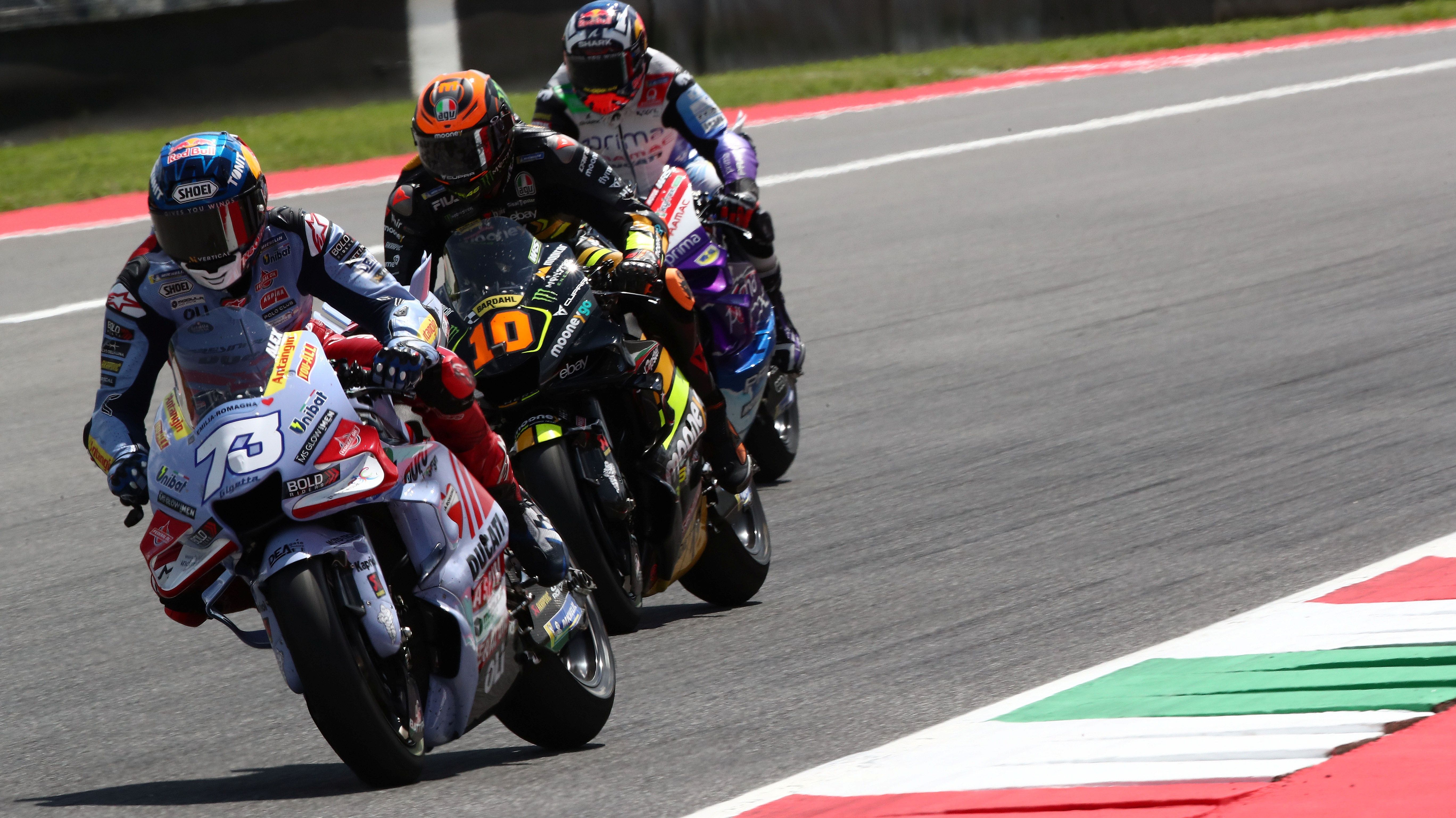 Álex Márquez, Luca Marini y Johann Zarco, MotoGP Mugello 2023