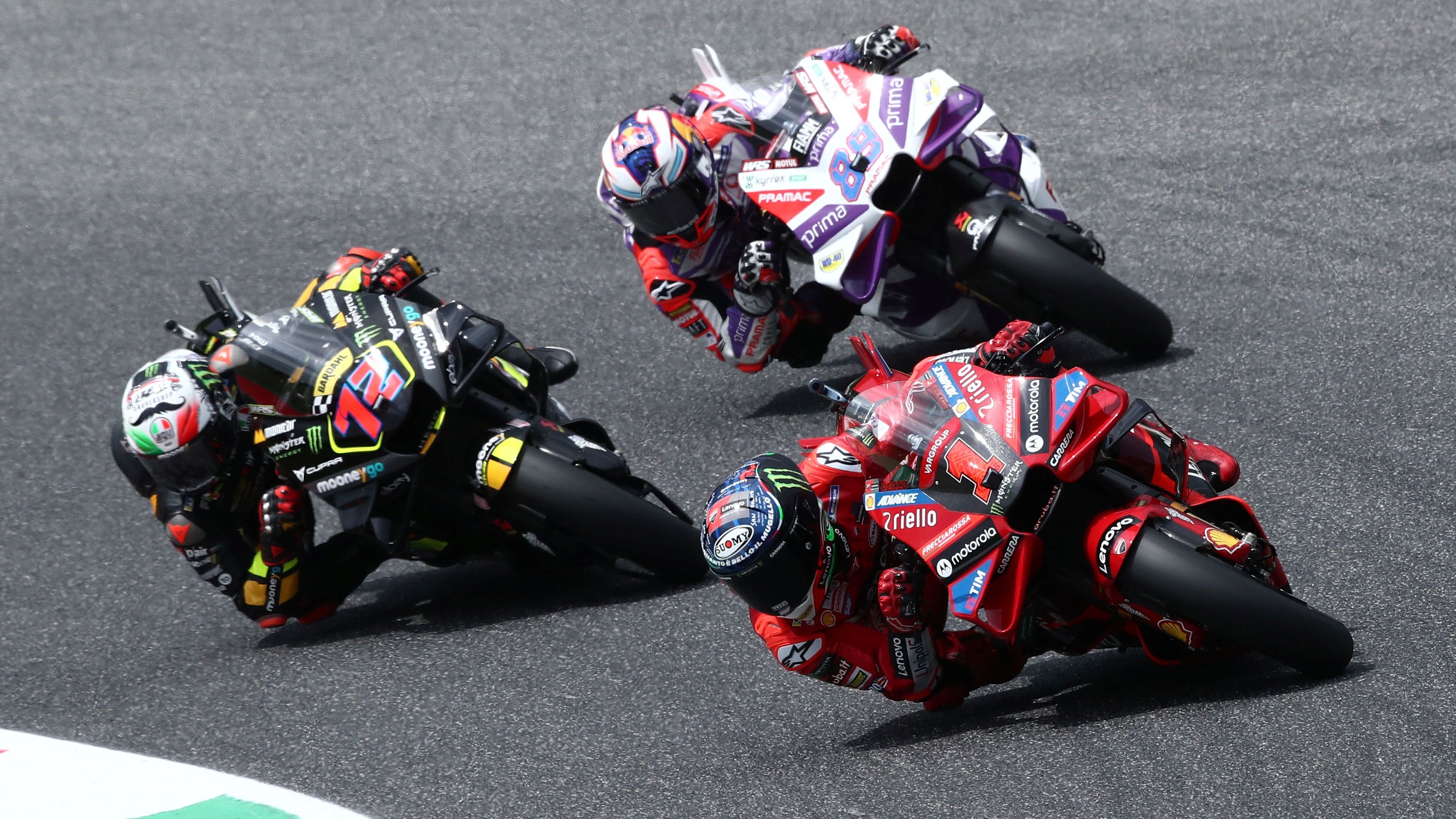 Pecco Bagnaia comanda y Marco Bezzecchi supera a Jorge Martín, MotoGP Mugello 2023