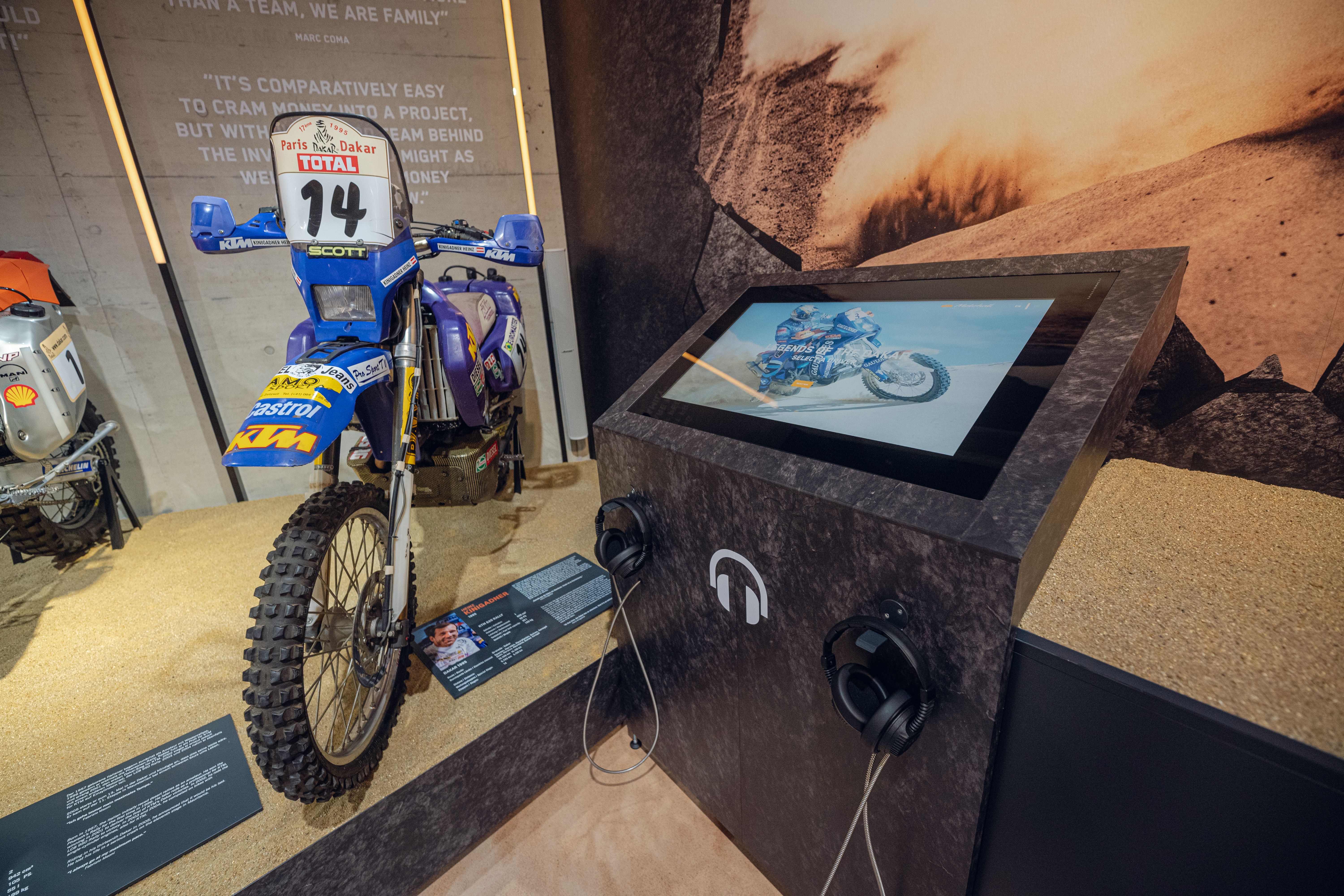 Fotos exposición Legends of the Dakar Museo KTM Motohall