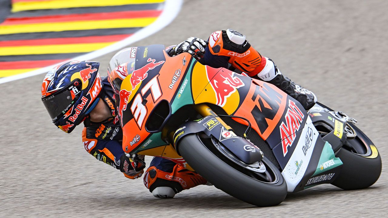Pedro Acosta ha sido el más rápido del viernes en el GP de Alemania de Moto2.