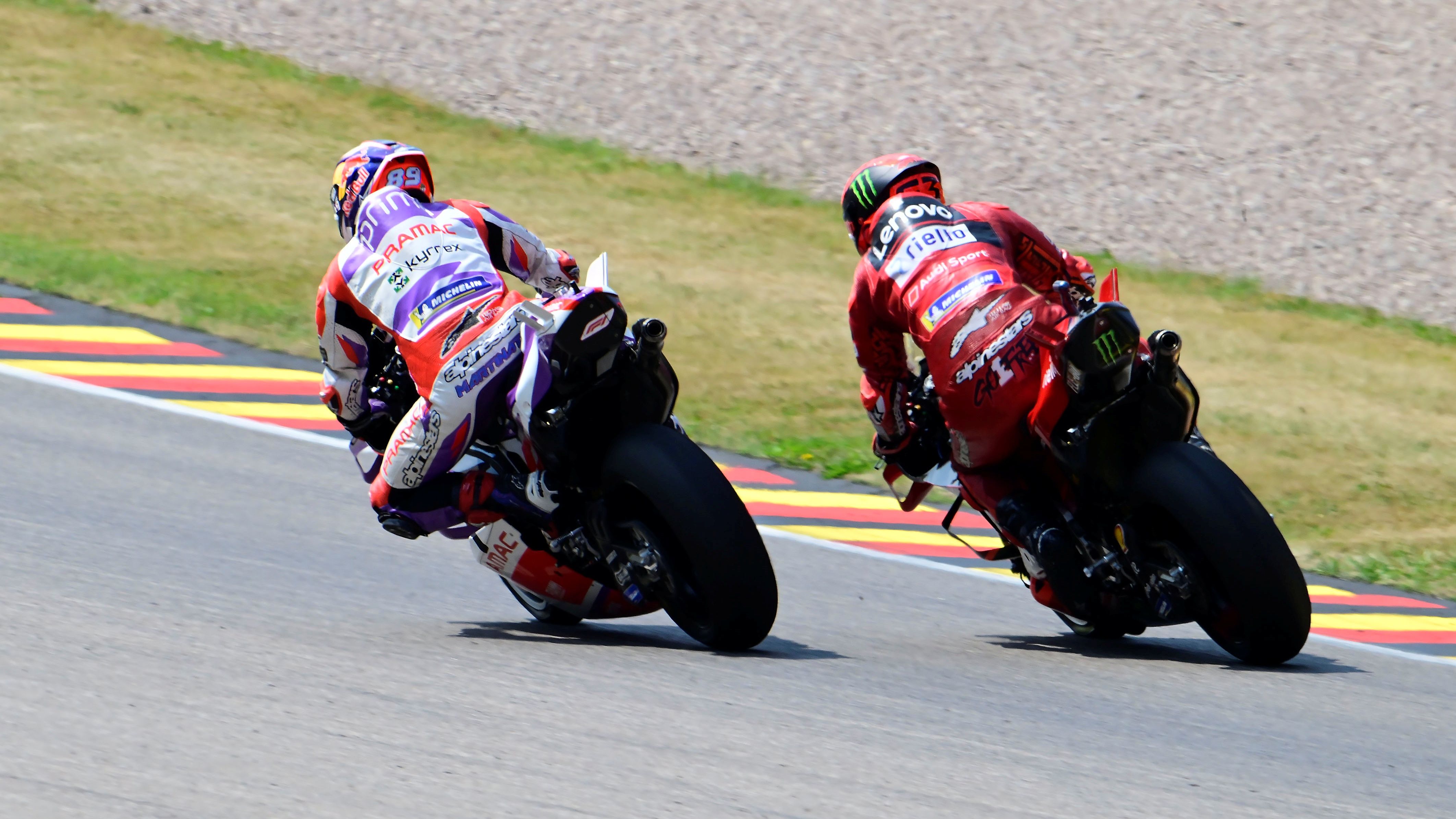 Jorge Martín y Pecco Bagnaia fueron los protagonistas de MotoGP 2023 en Sachsenring