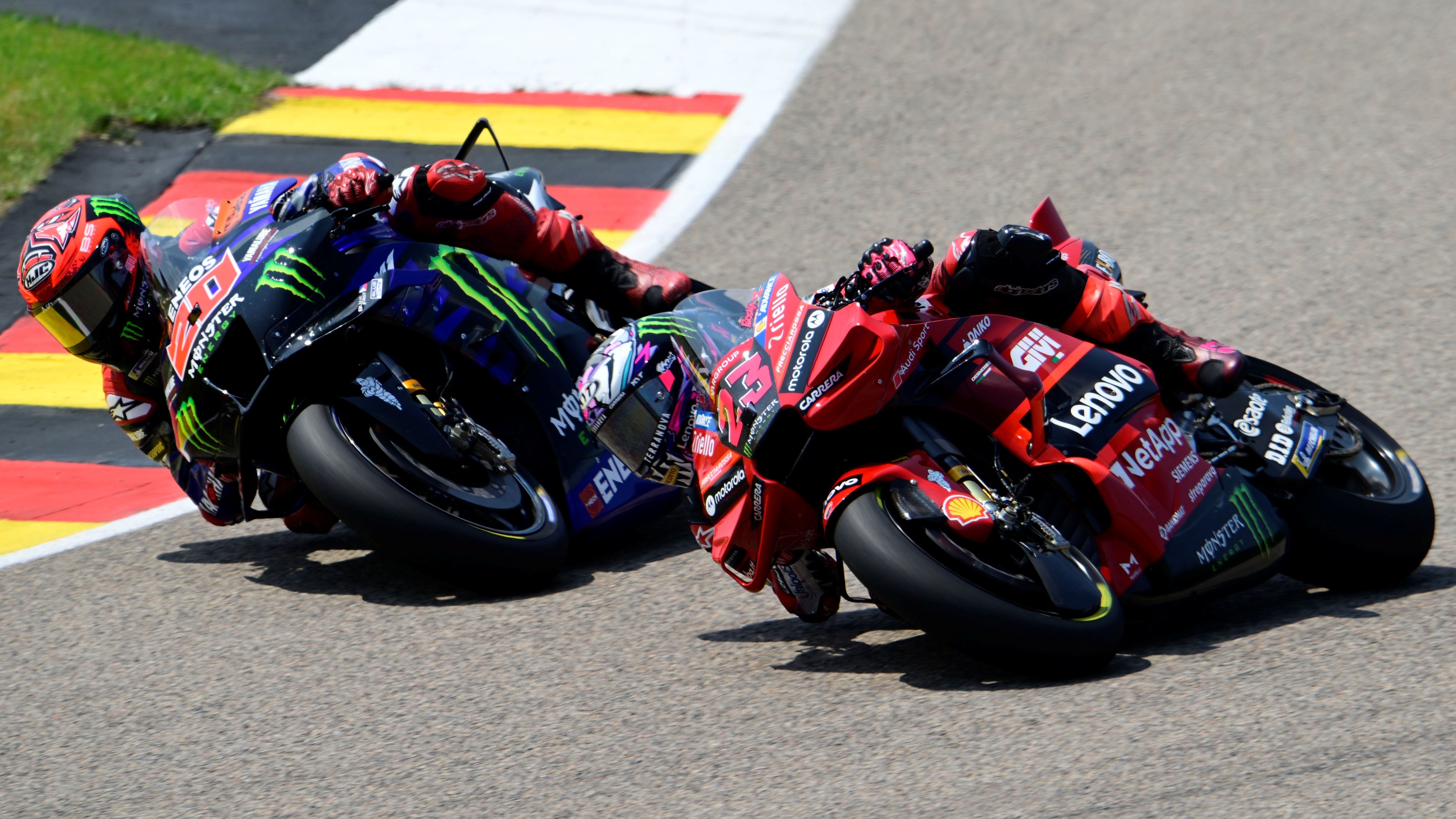 Fabio Quartararo supera a Enea Bastianini, MotoGP Sachsenring 2023