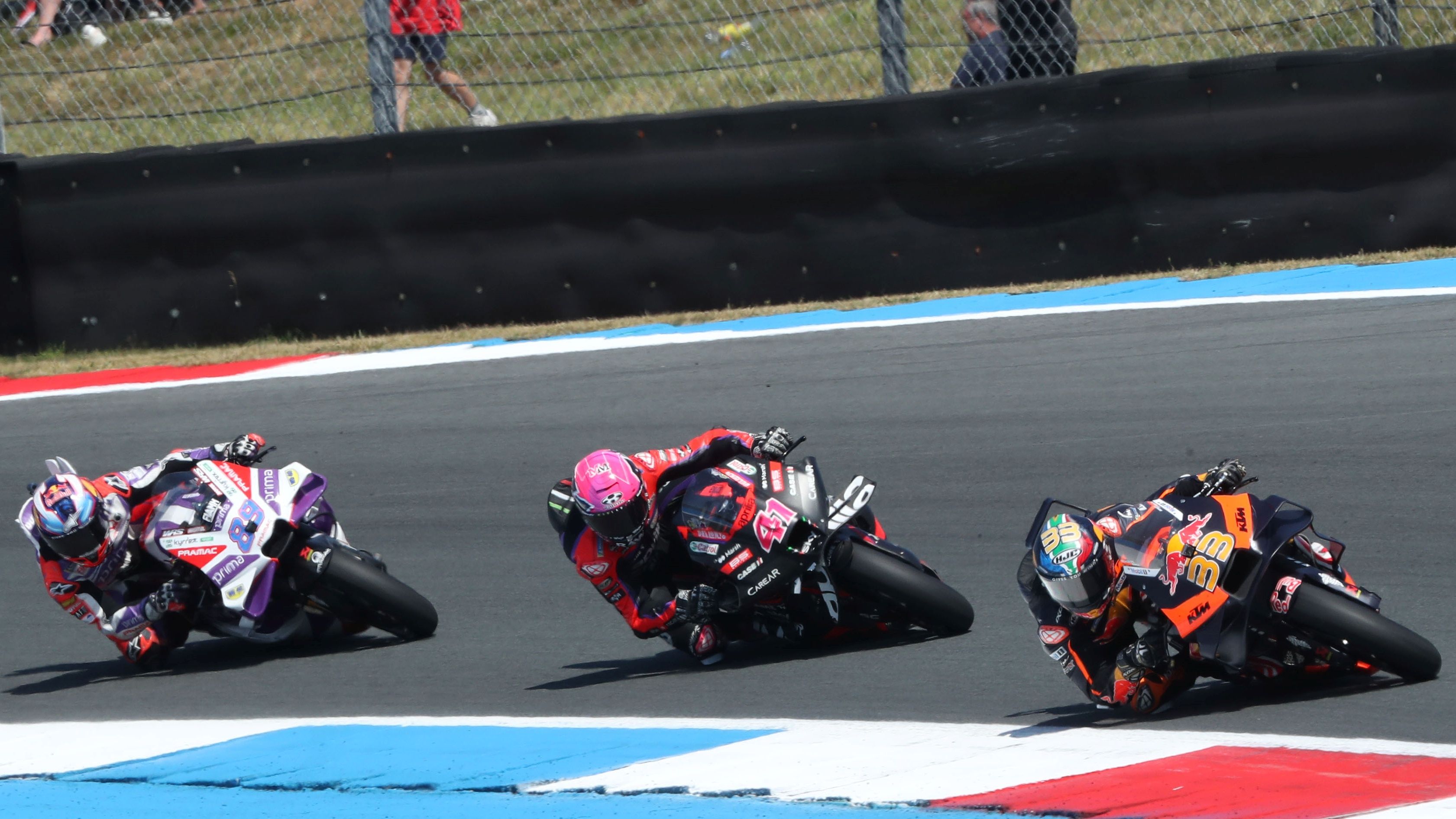 Brad Binder, Aleix Espargaró y Jorge Martín, MotoGP Assen 2023