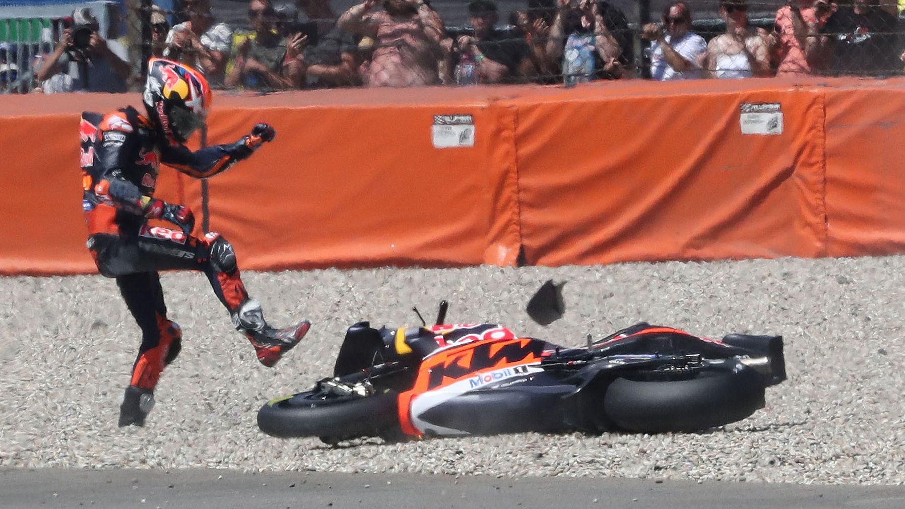 Jack Miller tras irse por los suelos, MotoGP Assen 2023