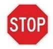 Señal STOP (R-2) con letras más grandes para arrojar más claridad