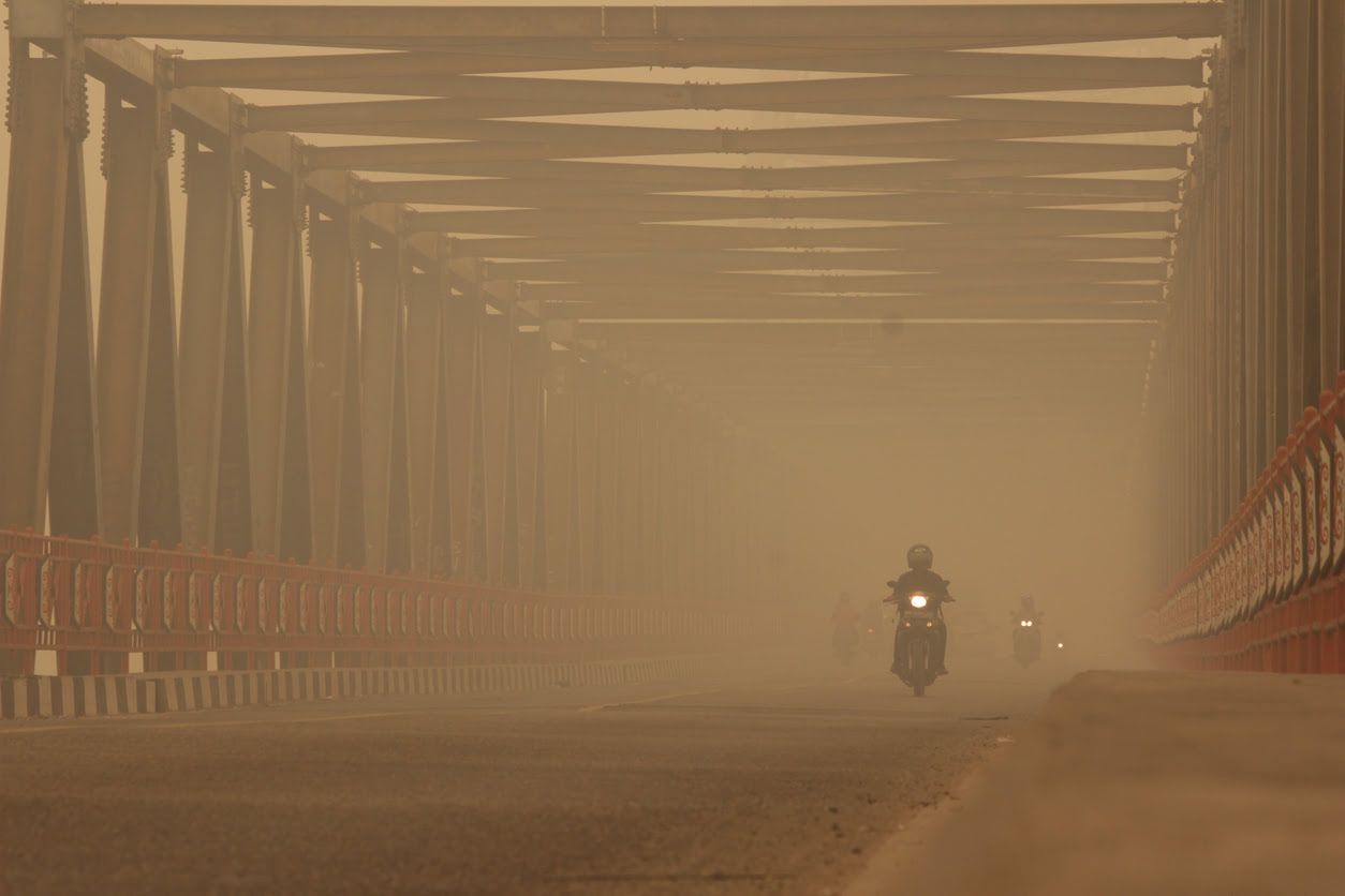 La calima y las motos
