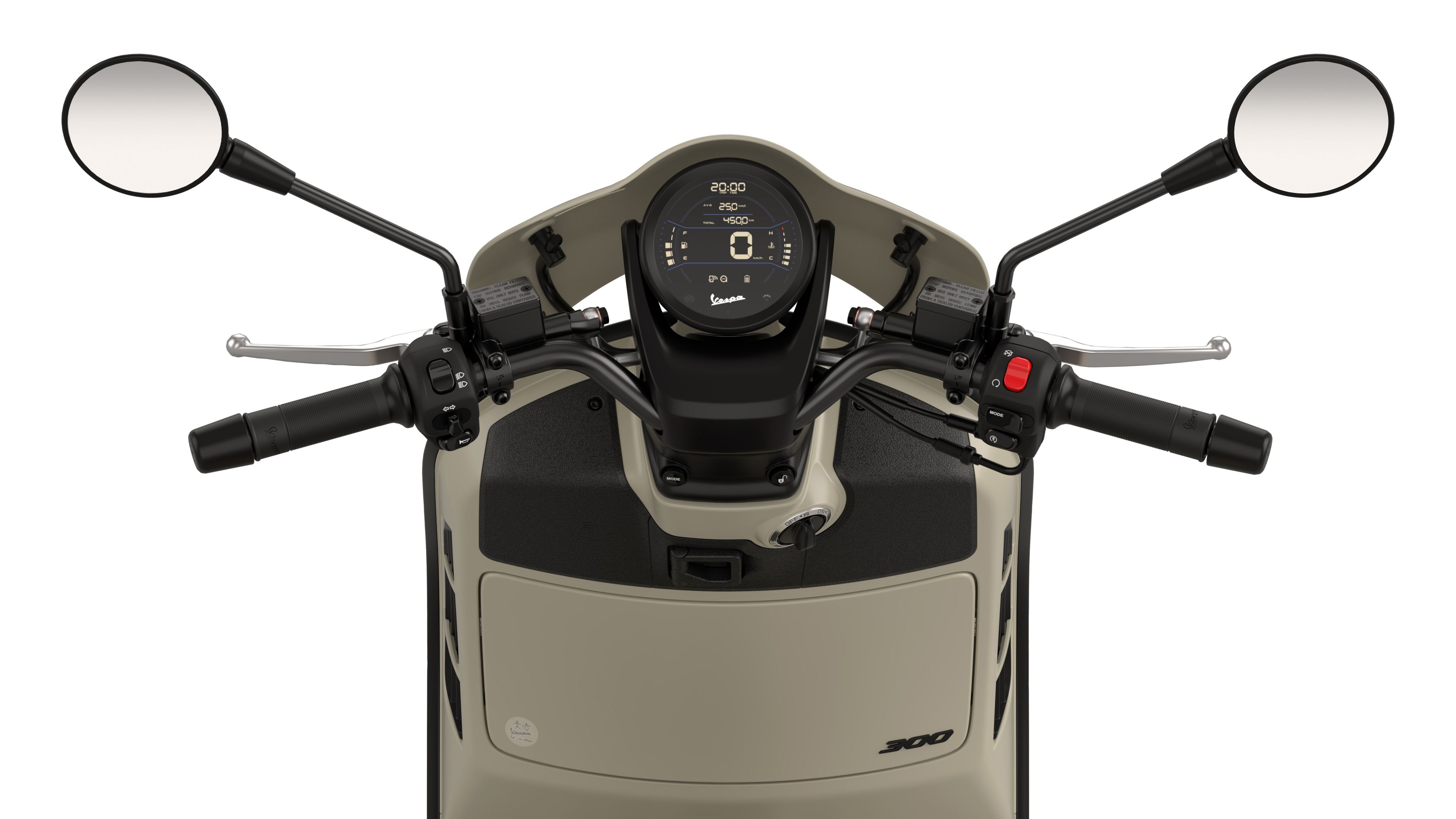 Vespa GTV 2023 beige detalles (5)