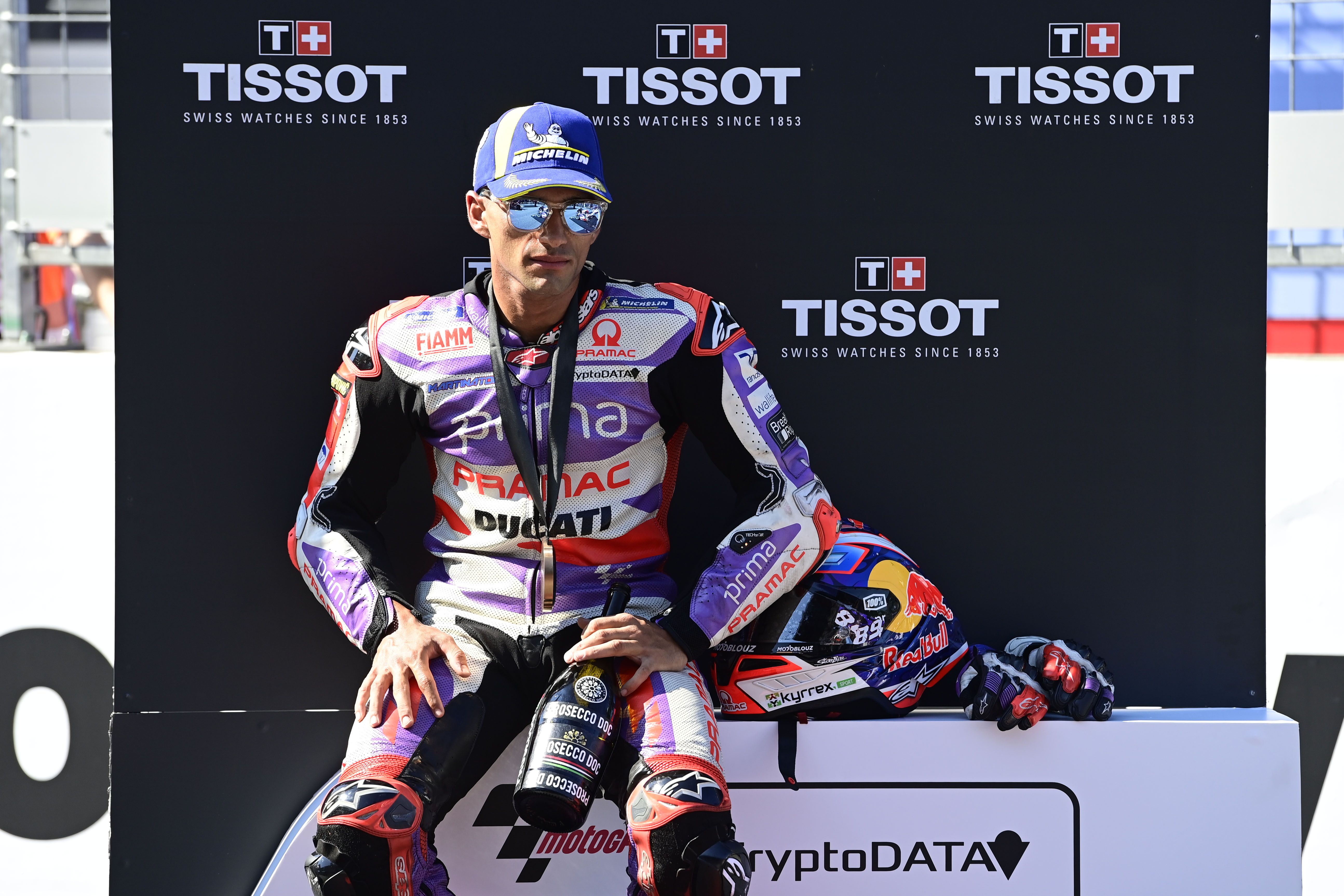 Jorge Martín en el podio del sprint en Austria.
