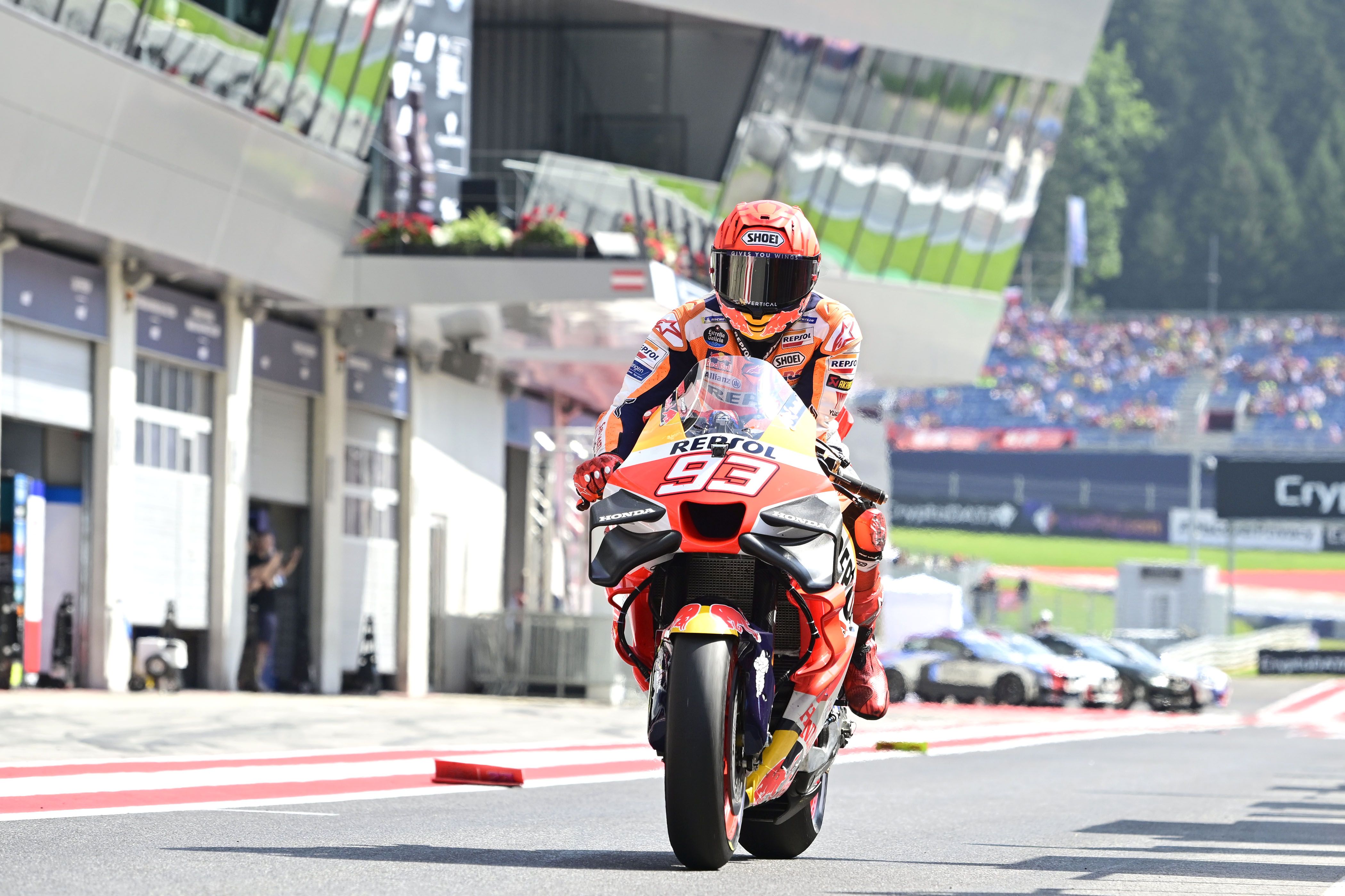 Marc Márquez arrancó 18º en la parrilla y concluyó el sprint de Austria 10º.