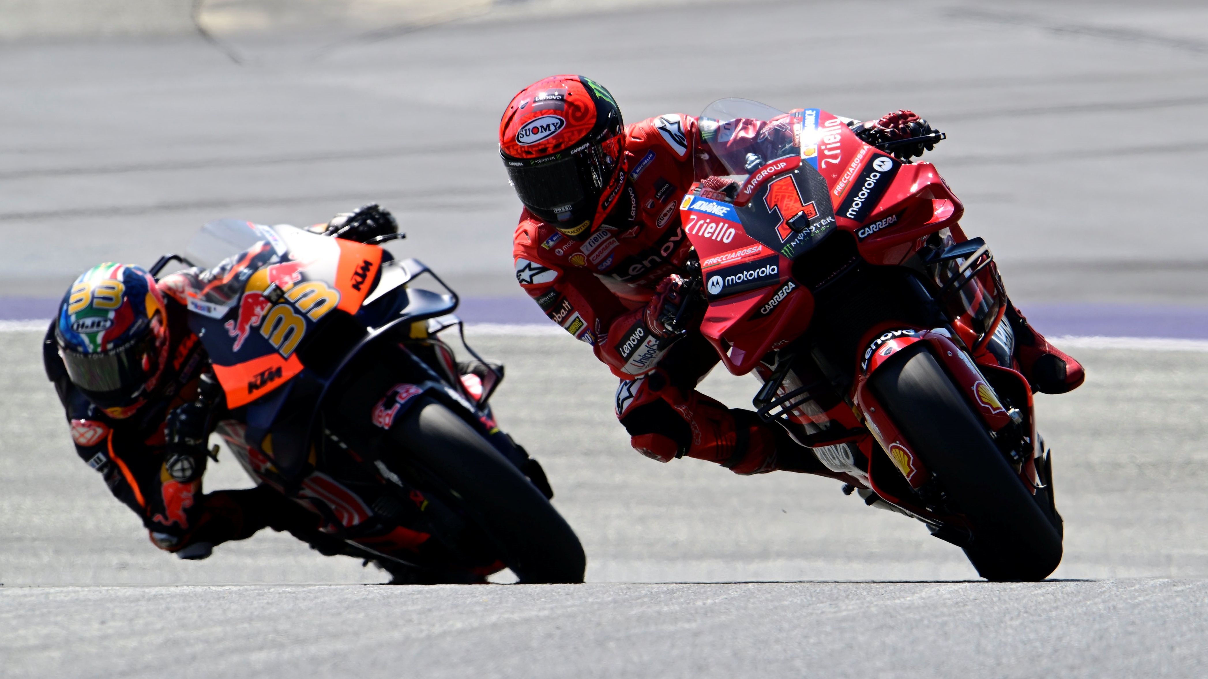 Pecco Bagnaia y Brad Binder han sido los grandes protagonistas de la cita de Austria de MotoGP 2023