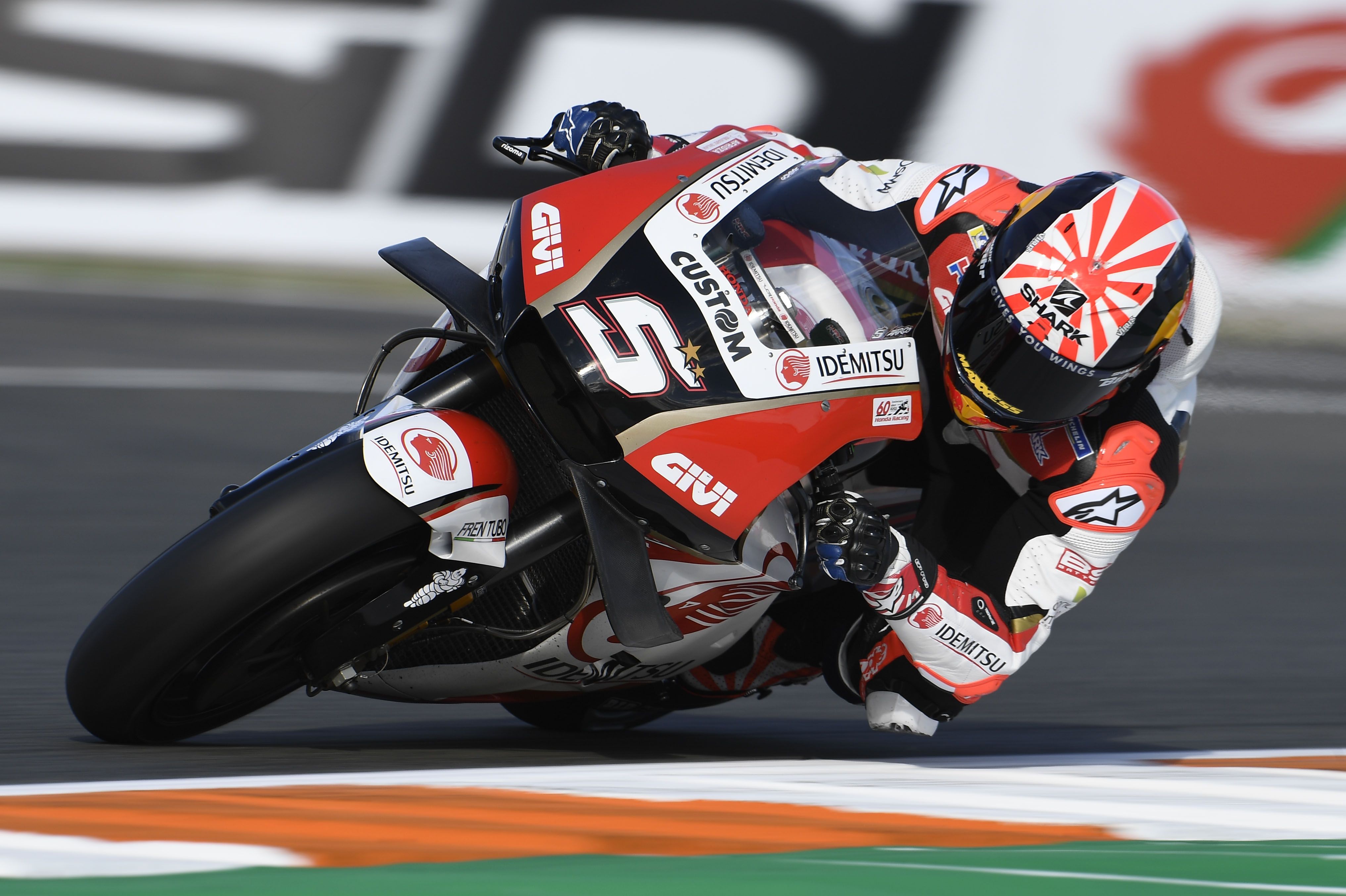 Johann Zarco en Valencia 2019, en la última de las tres carreras que corrió con Honda sustituyendo a Nakagami.