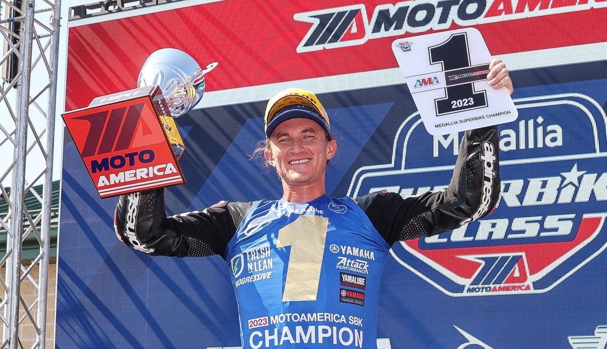 Jake Gagne festeja su tercer título seguido en el MotoAmerica Superbike Jake Gagne festeja su tercer título seguido en el MotoAmerica Superbike