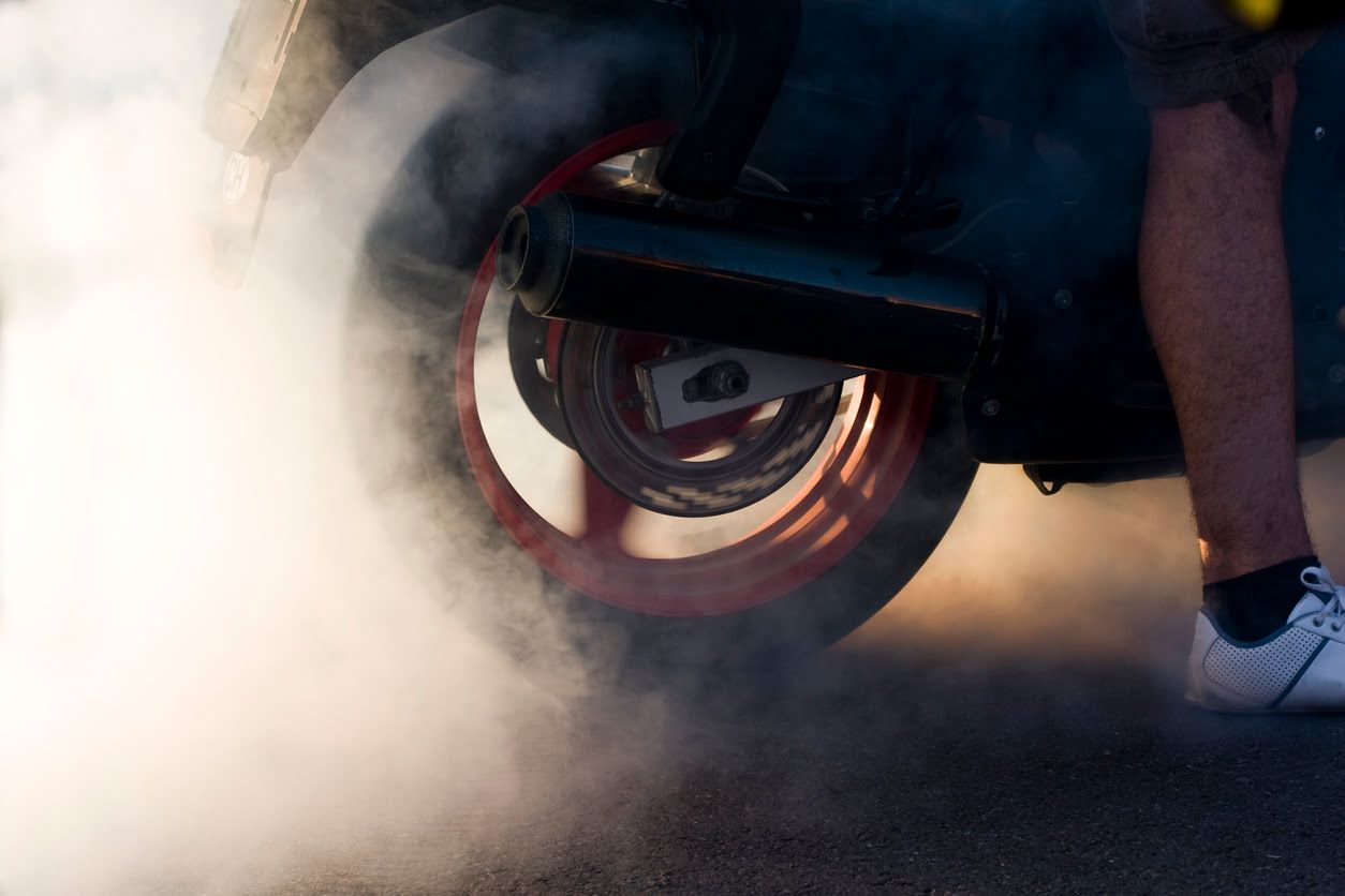 Burnout de la moto