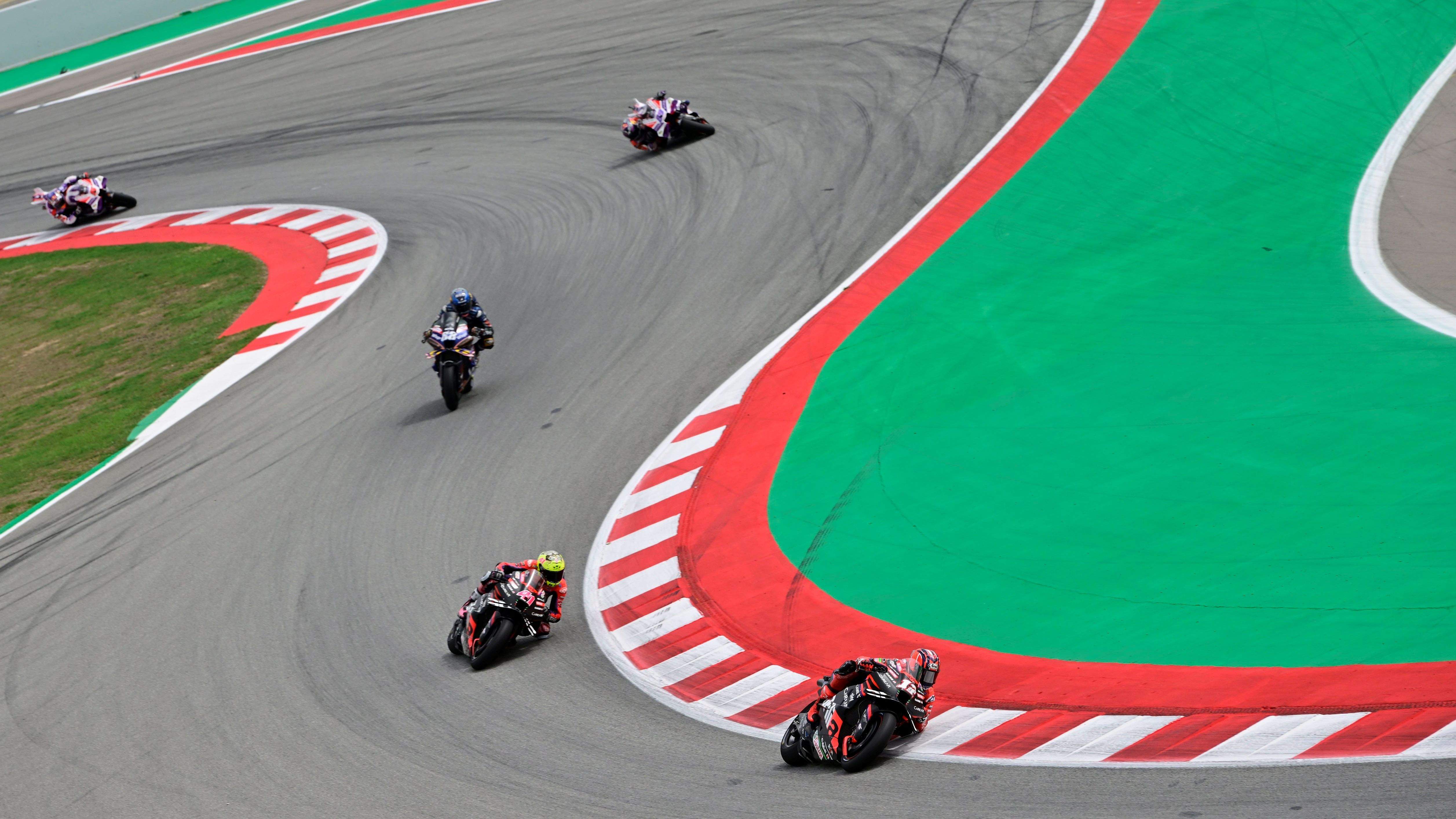 Maverick Viñales, Aleix Espargaró, Miguel Oliveira, Jorge Martín y Johann Zarco, MotoGP Catalunya 2023