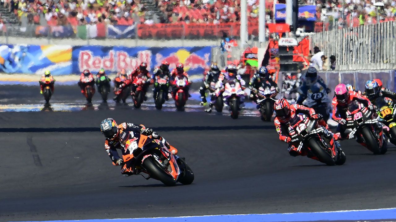 Dani Pedrosa en el sprint de Misano