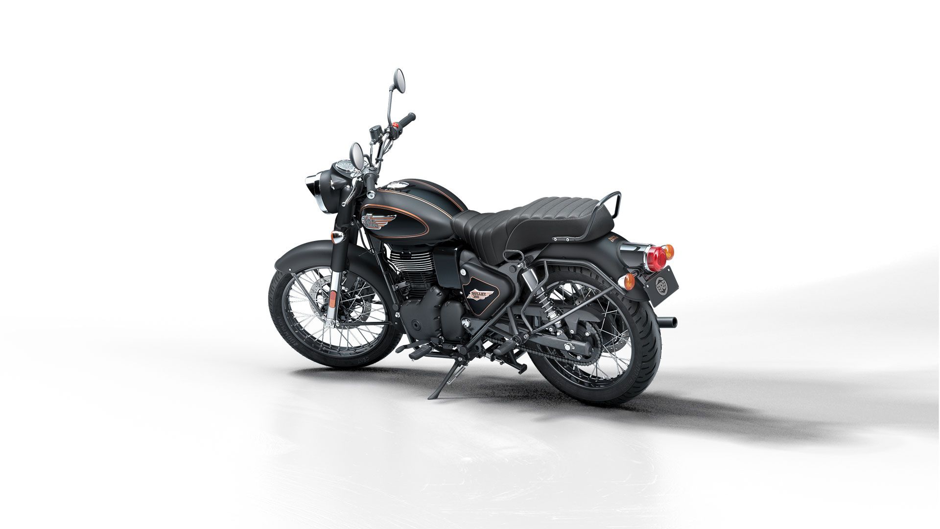 Royal Enfield Bullet 350 2023 Black Gold Estudio (1)