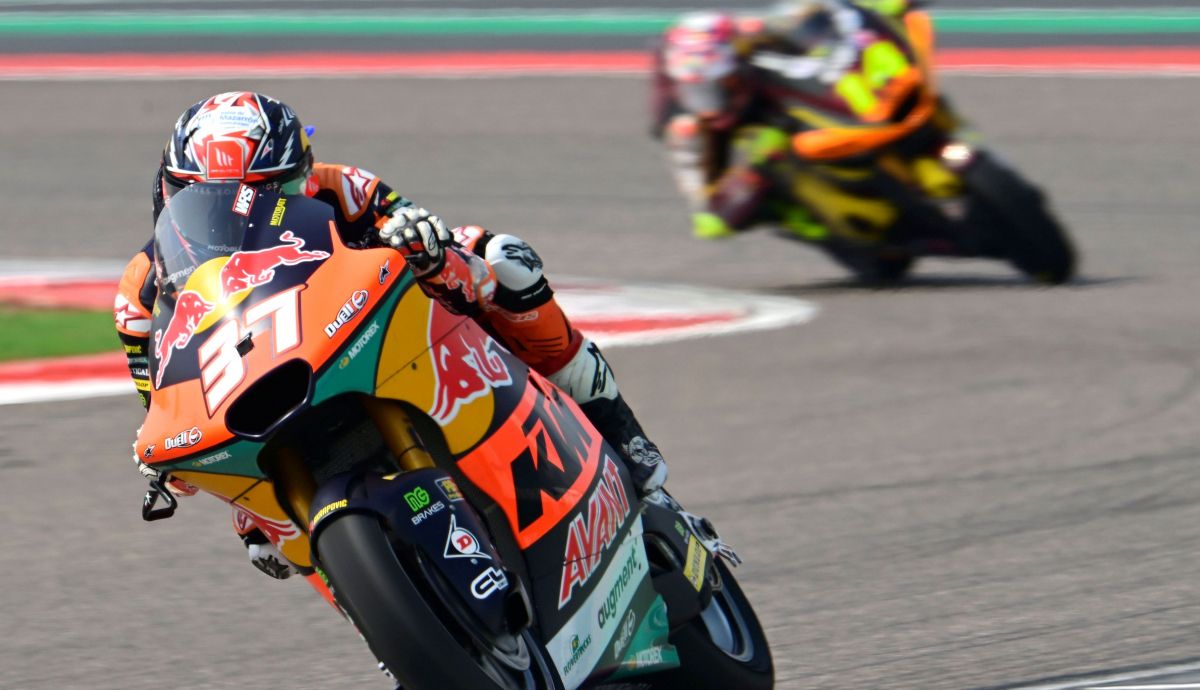 Pedro Acosta se va de Tony Arbolino, Moto2 India 2023
