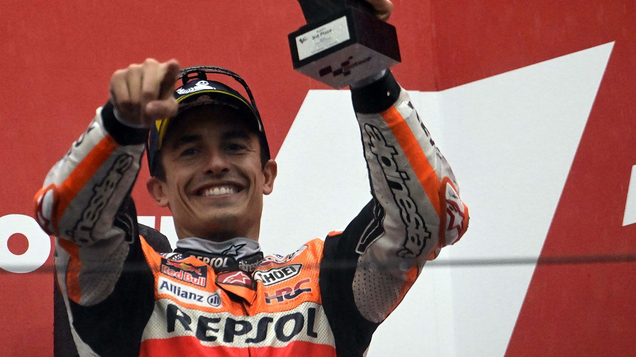 Marc Márquez no estaba en un podio de un GP desde Australia 2022.