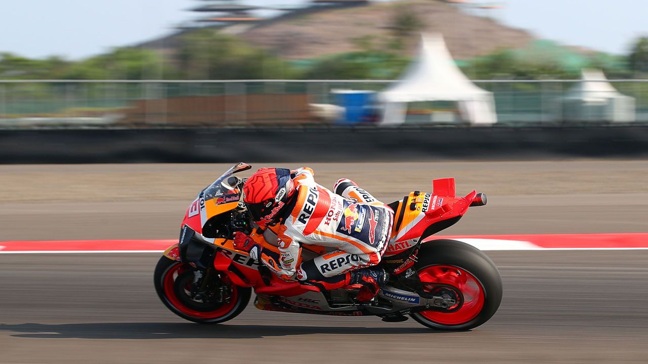 Marc Márquez ha terminado sexto en el primer día del GP de Indonesia.