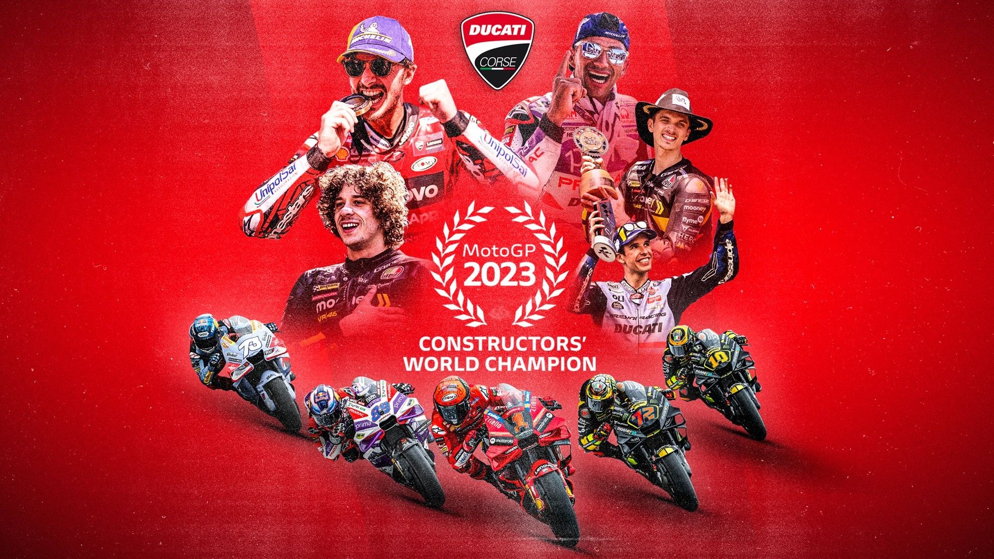 Ducati ha logrado en MotoGP 2023 su cuatro título consecutivo de constructores