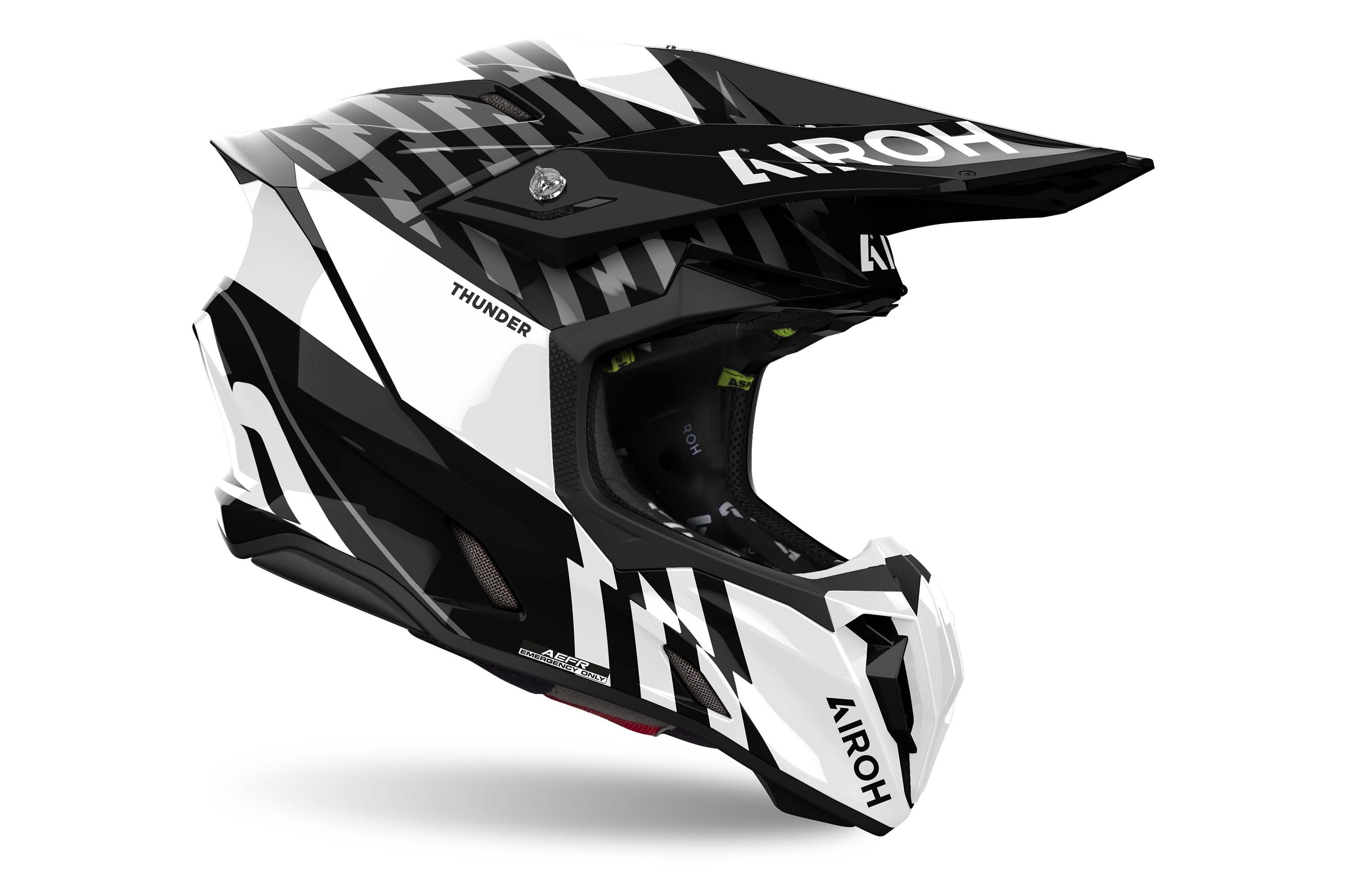 AIROH TWIST 3.0 Thunder Black White Gloss A