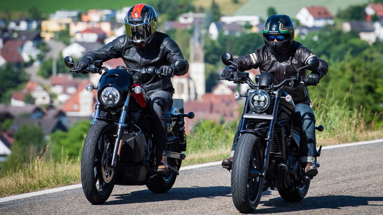 Comparativa custom Harley Davidson Nightster Honda CMX 1100 Rebel