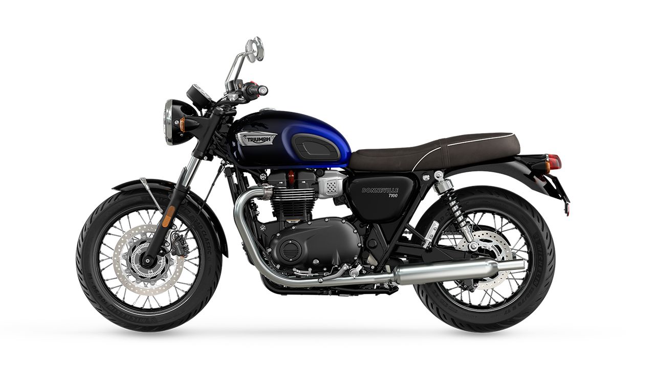 Triumph Bonneville T100 Blue Stealth Edition 2024