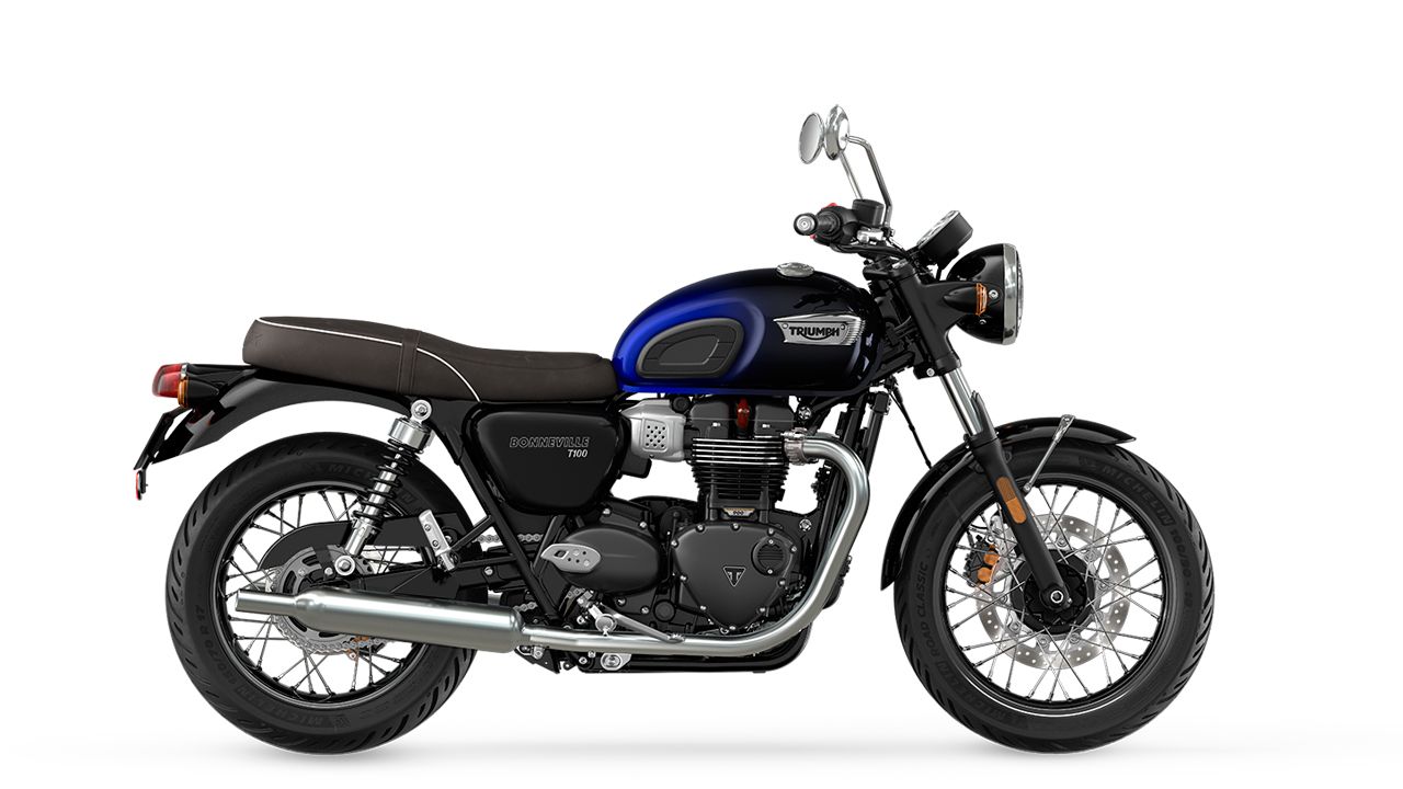 Triumph Bonneville T100 Blue Stealth Edition 2024