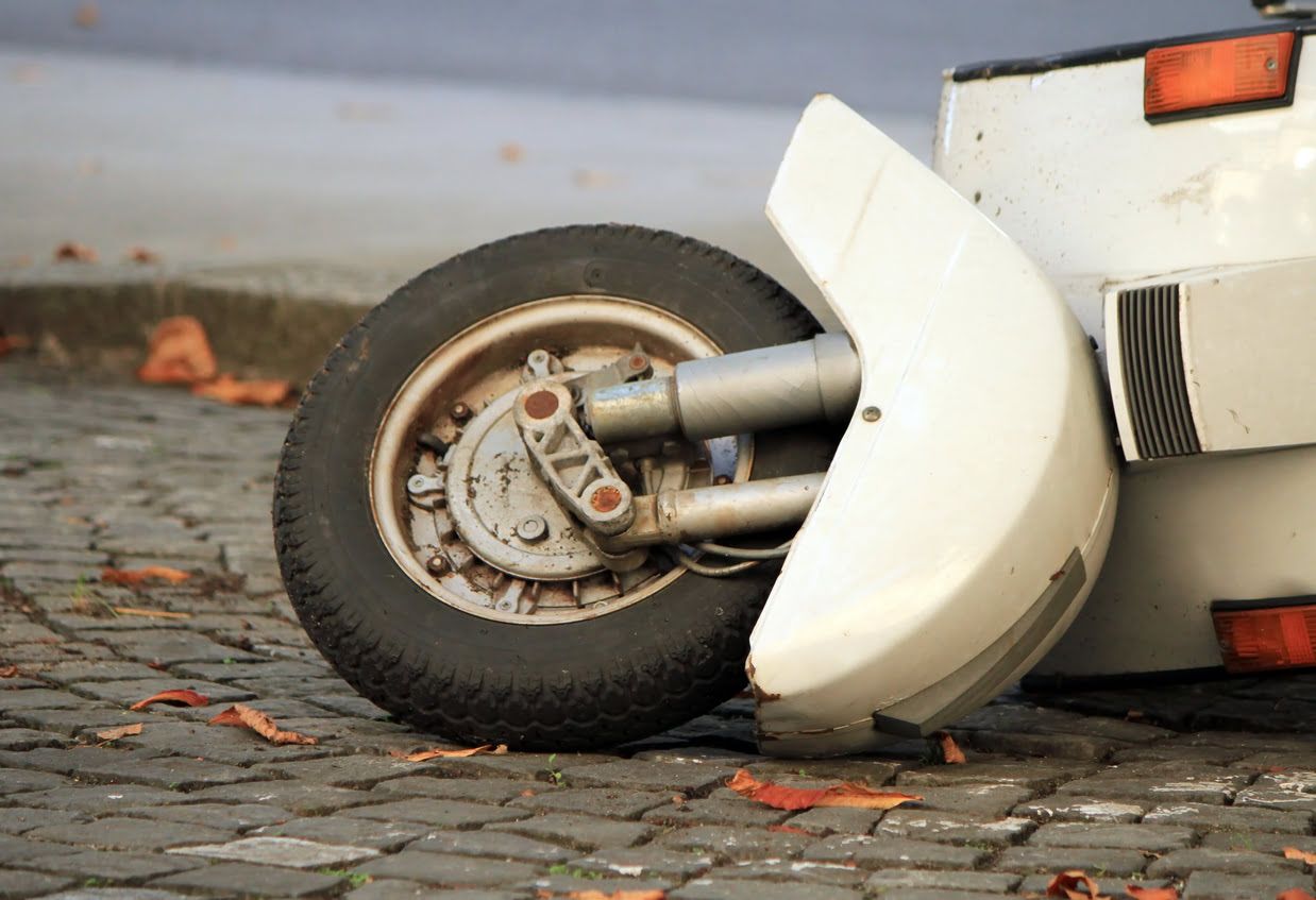 Accidente en moto prestada