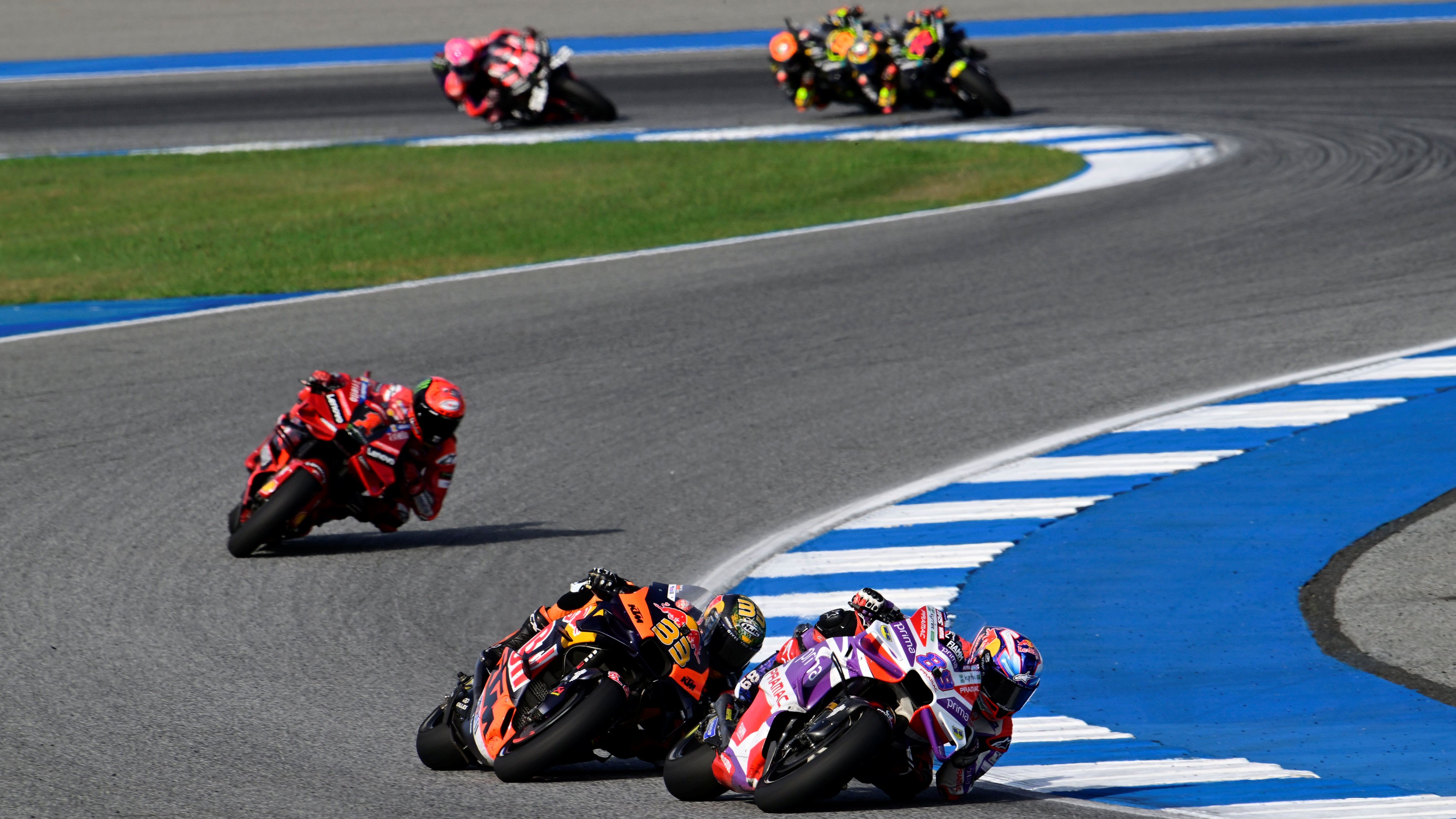 Jorge Martín, Brad Binder y Pecco Bagnaia se destacan del resto, MotoGP Tailandia 2023