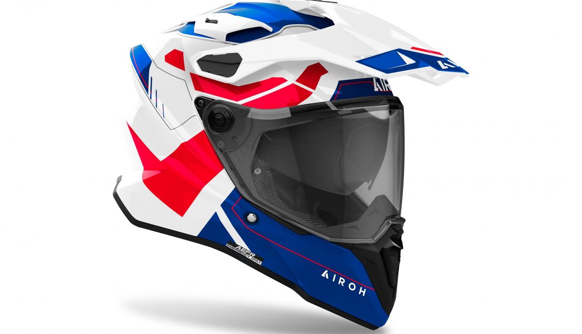 AIROH Commander 2 Reveal blue red gloss A