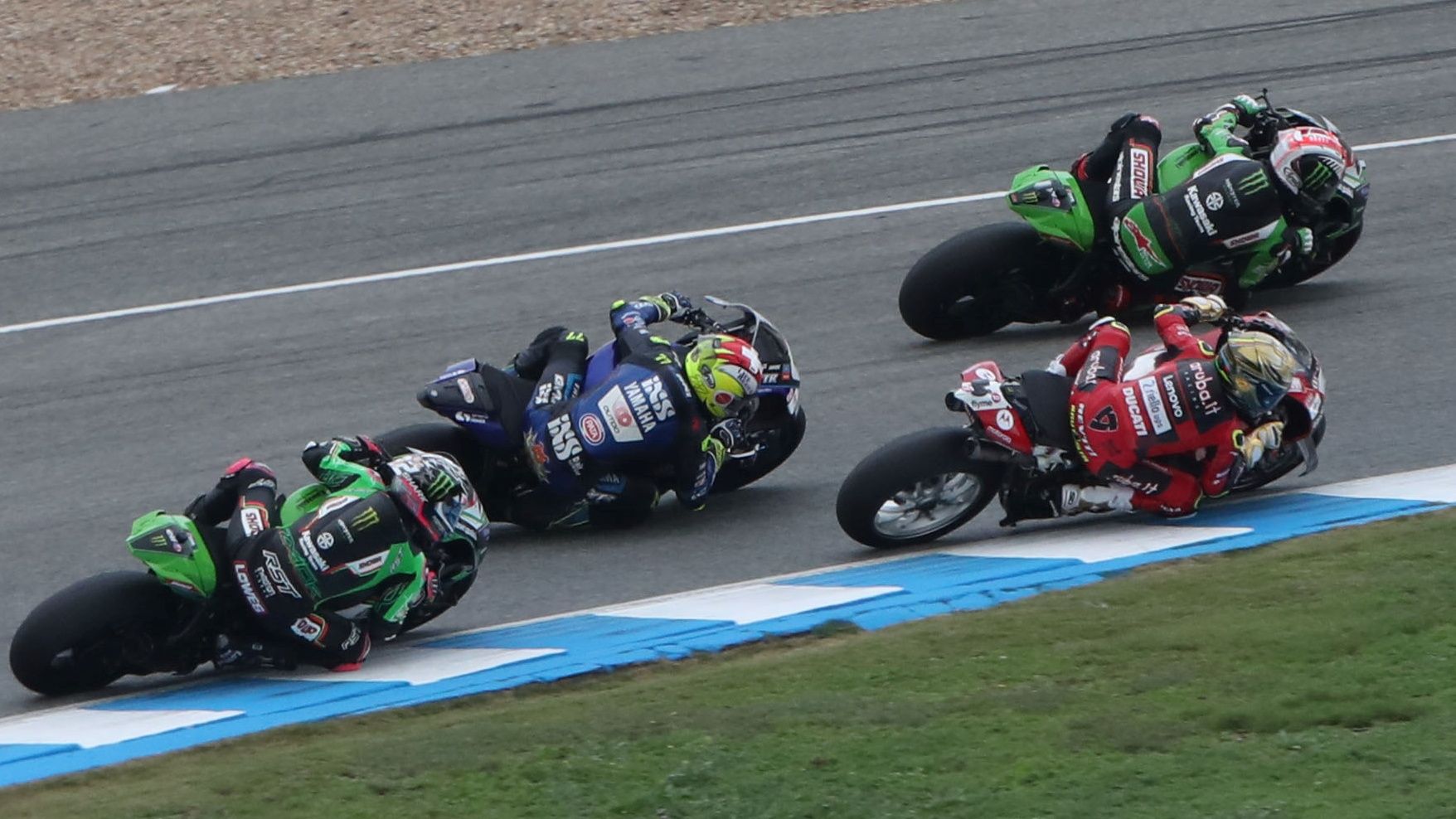 Jonathan Rea, Álvaro Bautista, Dominique Aegerter y Alex Lowes, WSBK Jerez 2023
