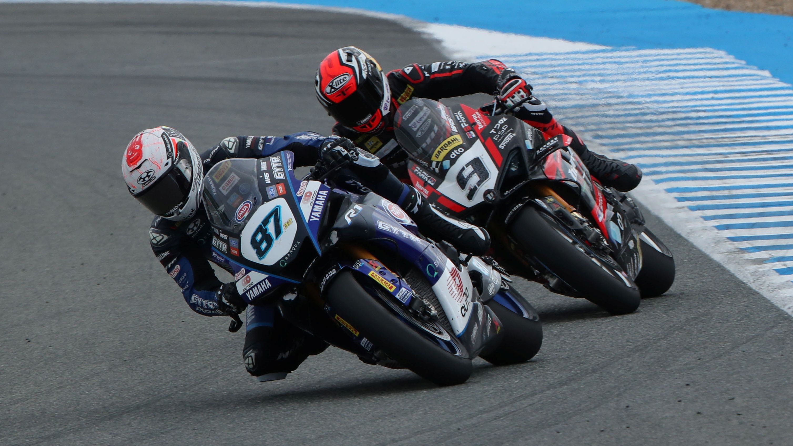 Remy Gardner seguido por Danilo Petrucci, WSBK Jerez 2023