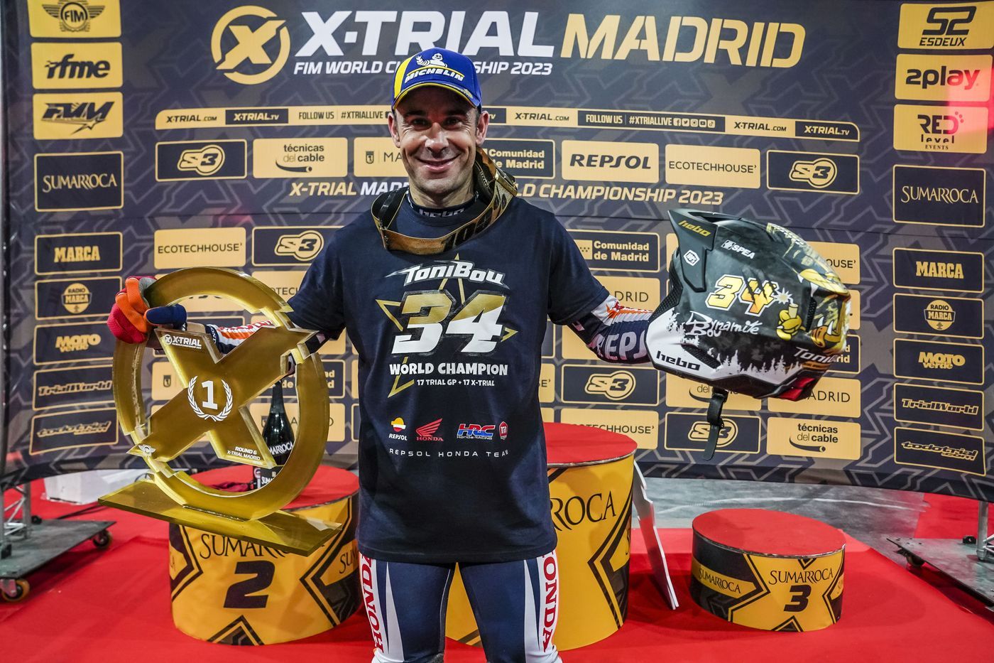 Toni Bou, Campeón del Mundo X-Trial 2023. Gana en Madrid y suma su 17ª corona mundial indoor. 