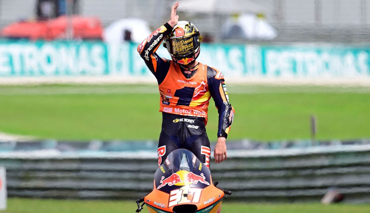 Pedro Acosta se proclama campeón del mundo de Moto2 en Malasia 2023 Pedro Acosta se proclama campeón del mundo de Moto2 en Malasia 2023