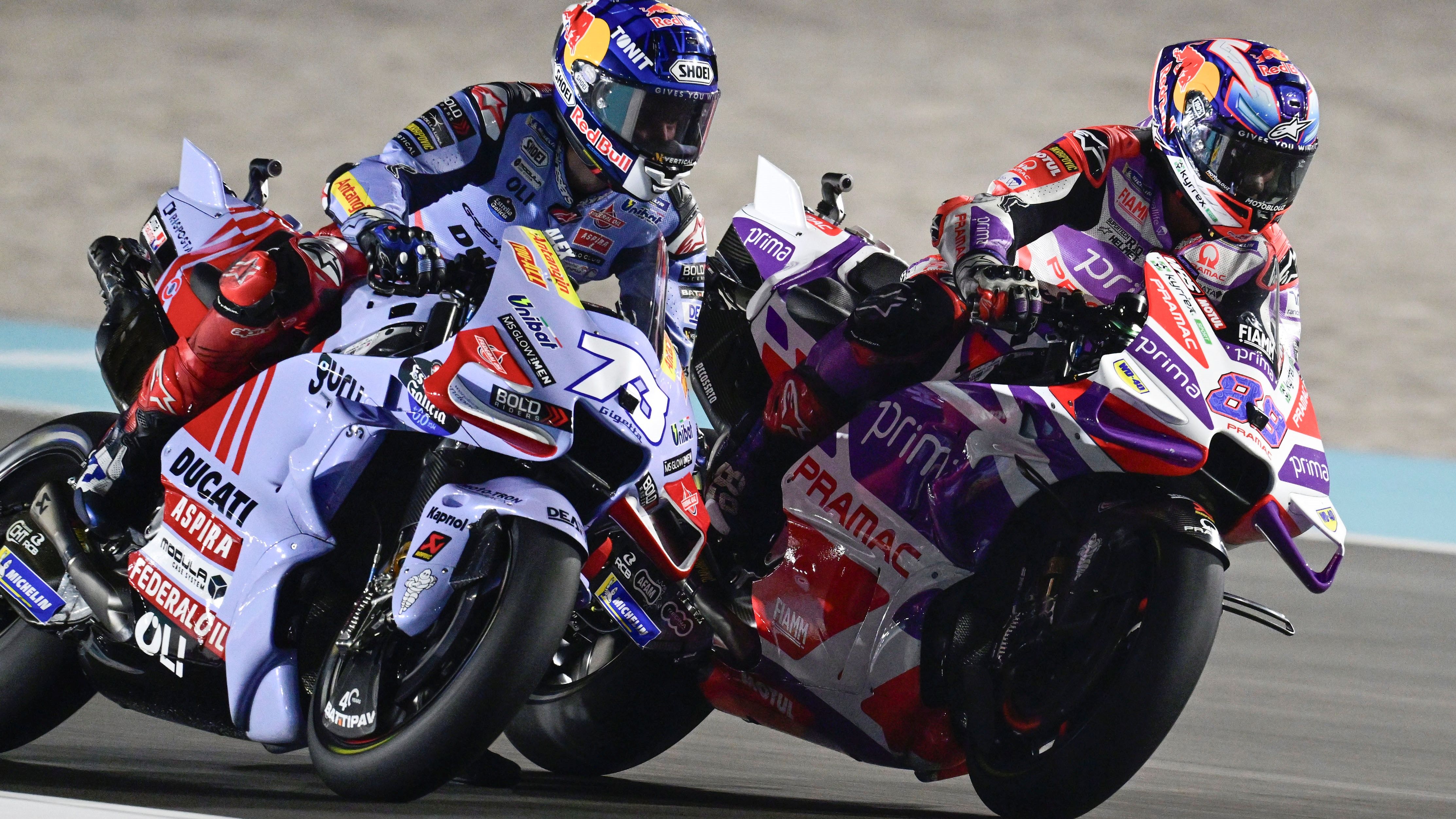 Jorge Martín supera a Álex Márquez, MotoGP Qatar 2023