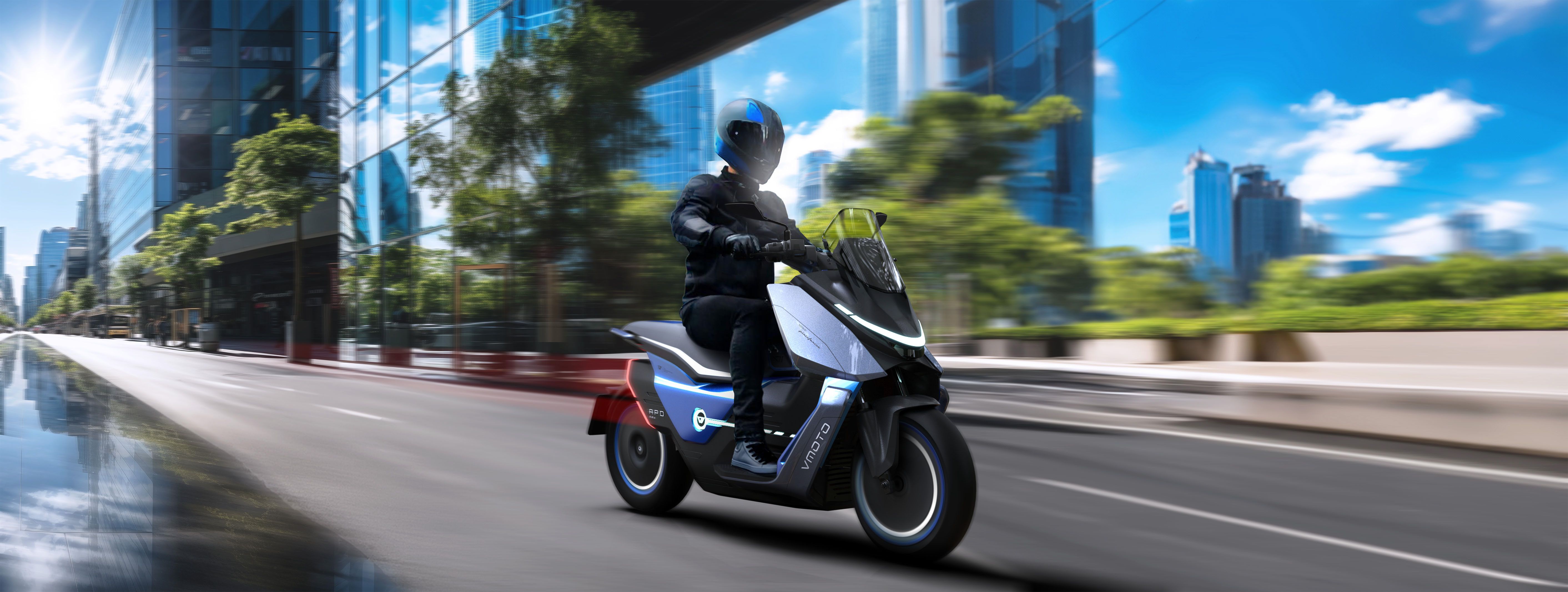 Vmoto APD Concept. Proyecto del primer maxi scooter eléctrico de la marca china.