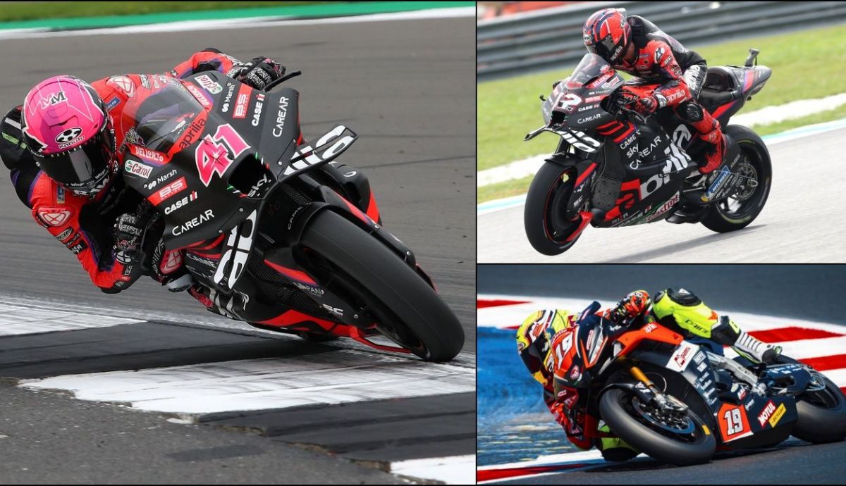 Aleix Espargaró, Maverick Viñales y Luca Bernardi, protagonistas con Aprilia en 2023