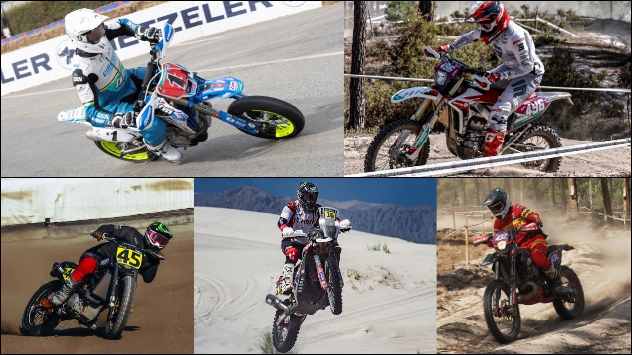 Marc Reiner Schmidt con TM, Jane Daniels con Fantic, Matias Lorenzato con Zaeta, Ross Branch con Hero y Mireia Badia con Rieju