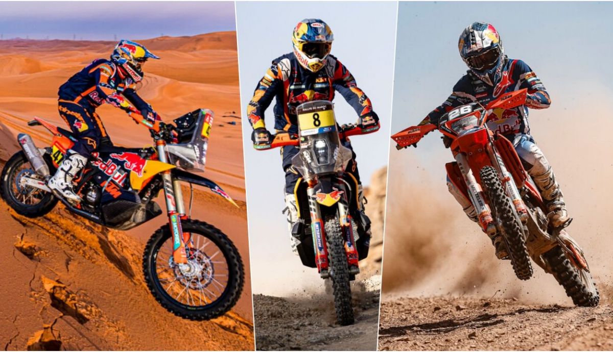 Kevin Benavides, Toby Price y Josep García han billado en rally y enduro con KTM en 2023 Kevin Benavides, Toby Price y Josep García han billado en rally y enduro con KTM en 2023