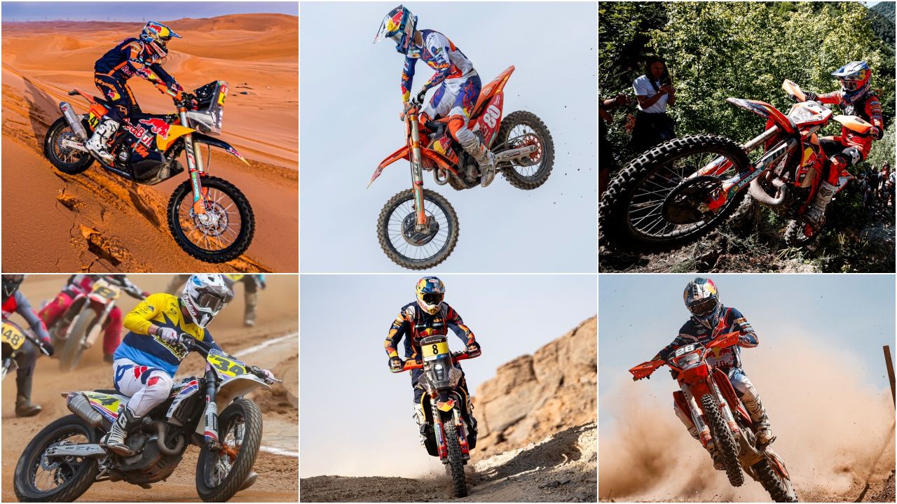 Kevin Benavides, Andrea Adamo, Manuel Lettenbichler, Ervin Krajkovic, Toby Price y Josep García han brillado con KTM en 2023