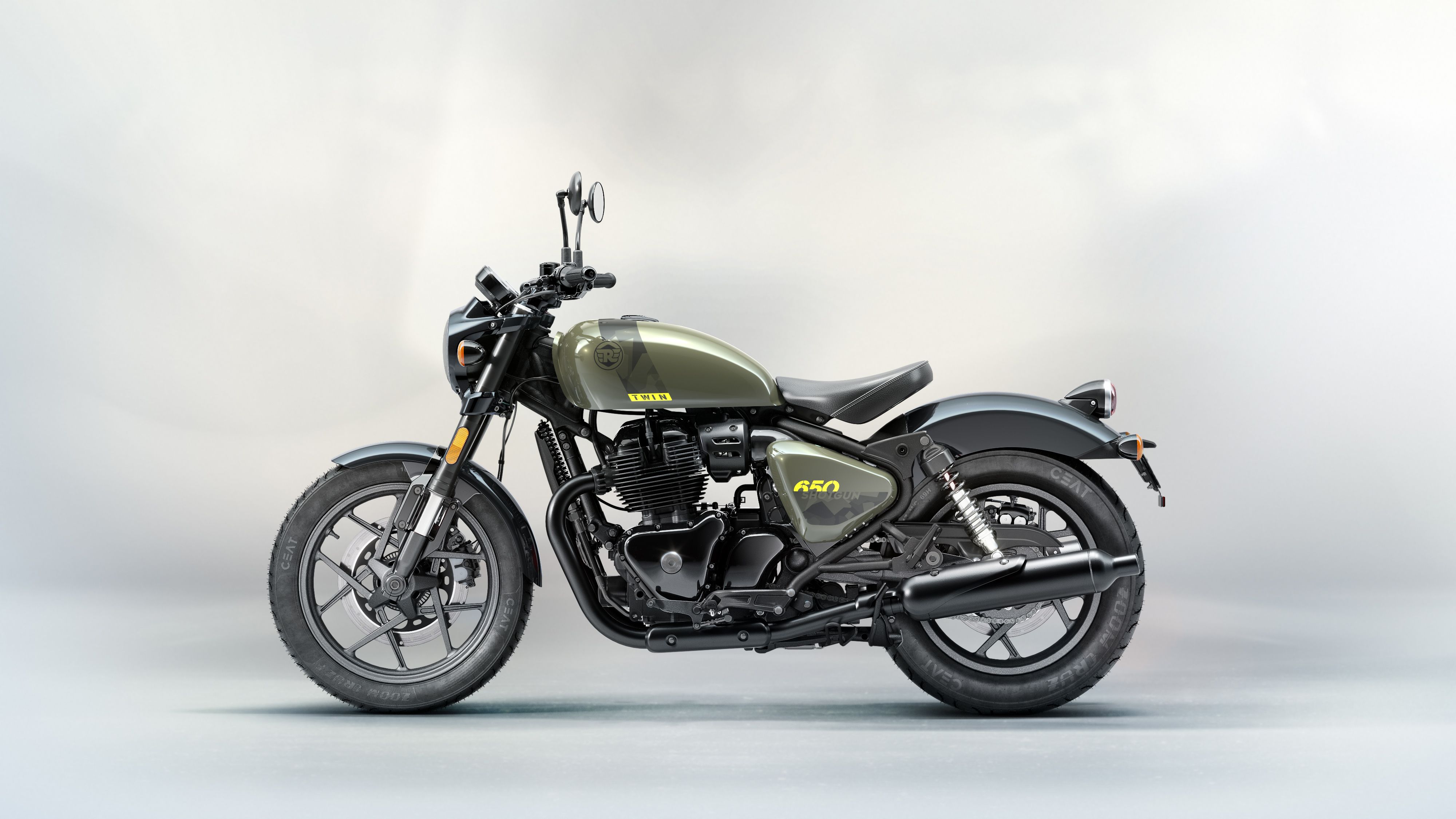 Royal Enfield Shotgun 650   Green Drill (4)