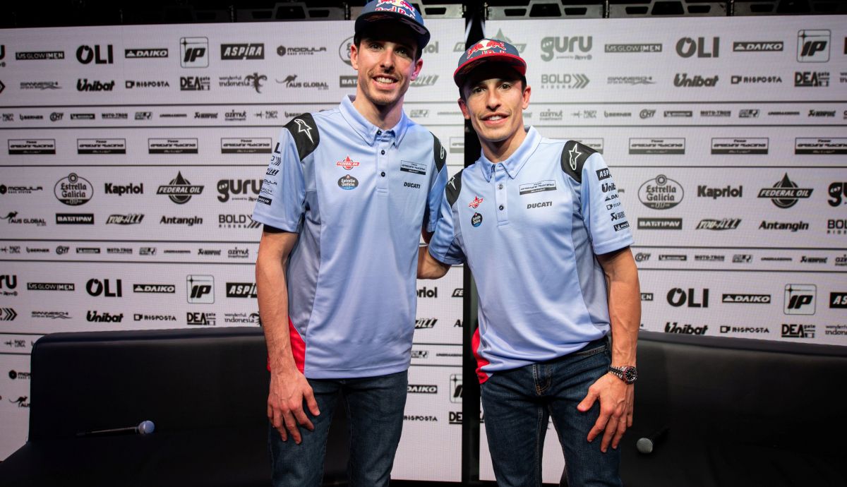Álex Márquez y Marc Márquez en la presentación del Gresini Racing