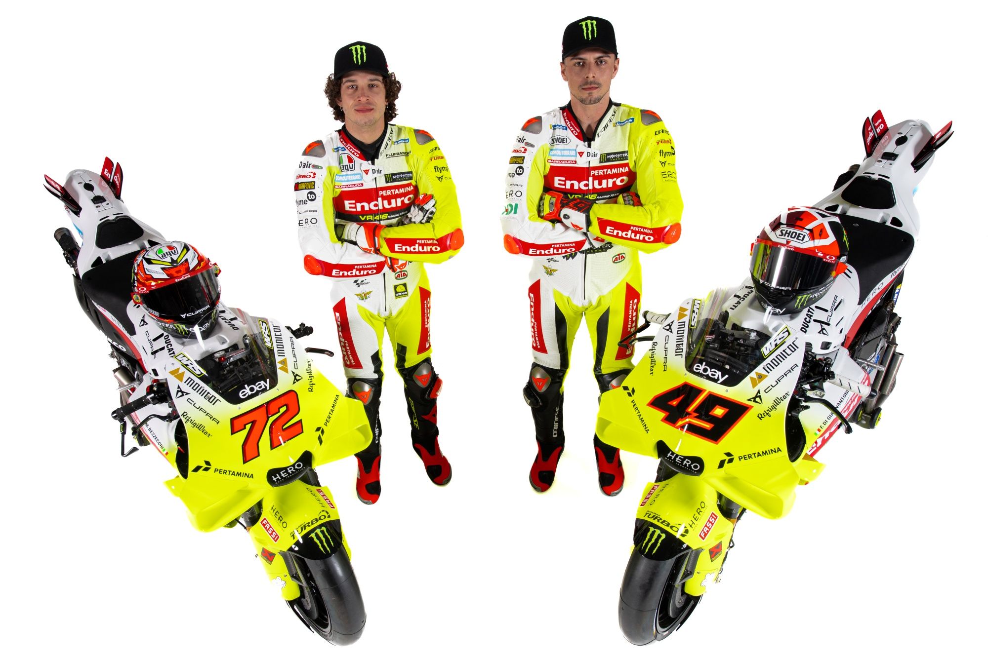 Ducati Desmosedici GP23 Pertamina Enduro VR46 MotoGP 2024 Marco Bezzecchi Fabio Di Giannantonio 46