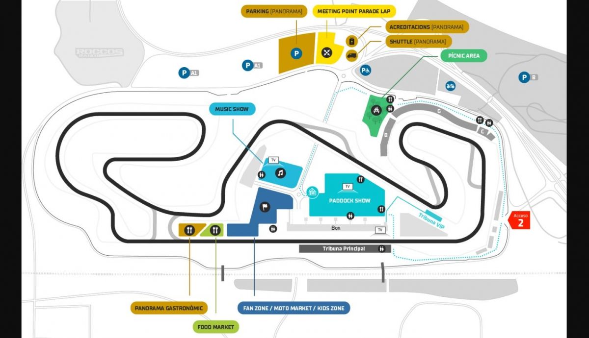 Mapa del Superbikes Barcelona Motorfest 2024