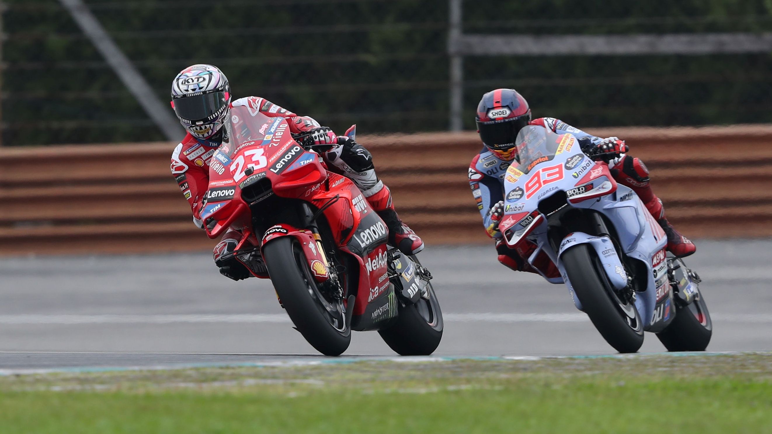 Enea Bastianini y Marc Márquez, test Sepang MotoGP 2024