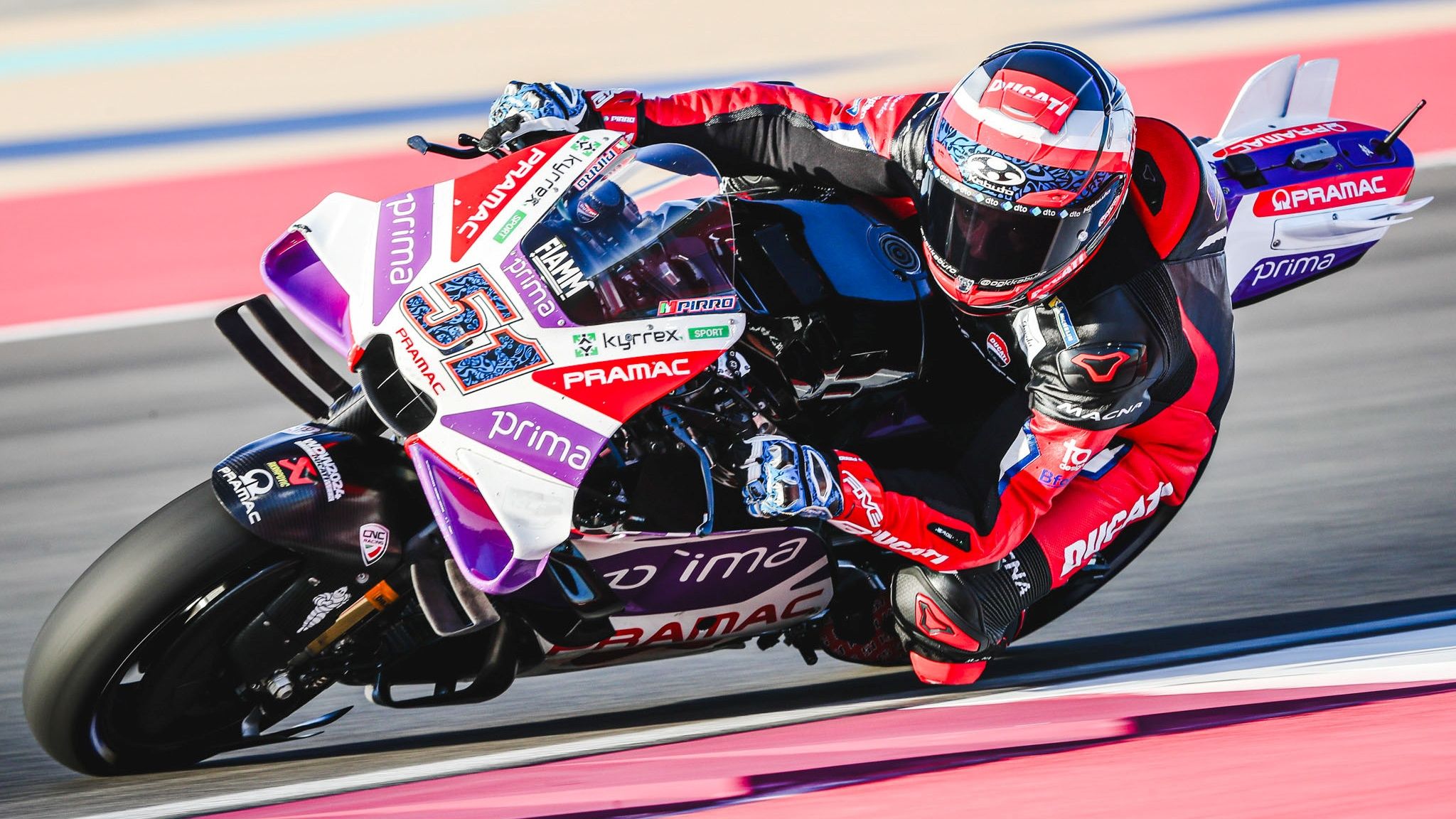 Michele Pirro, Ducati Desmosedici GP24, Prima Pramac Racing, Test Qatar MotoGP 2024